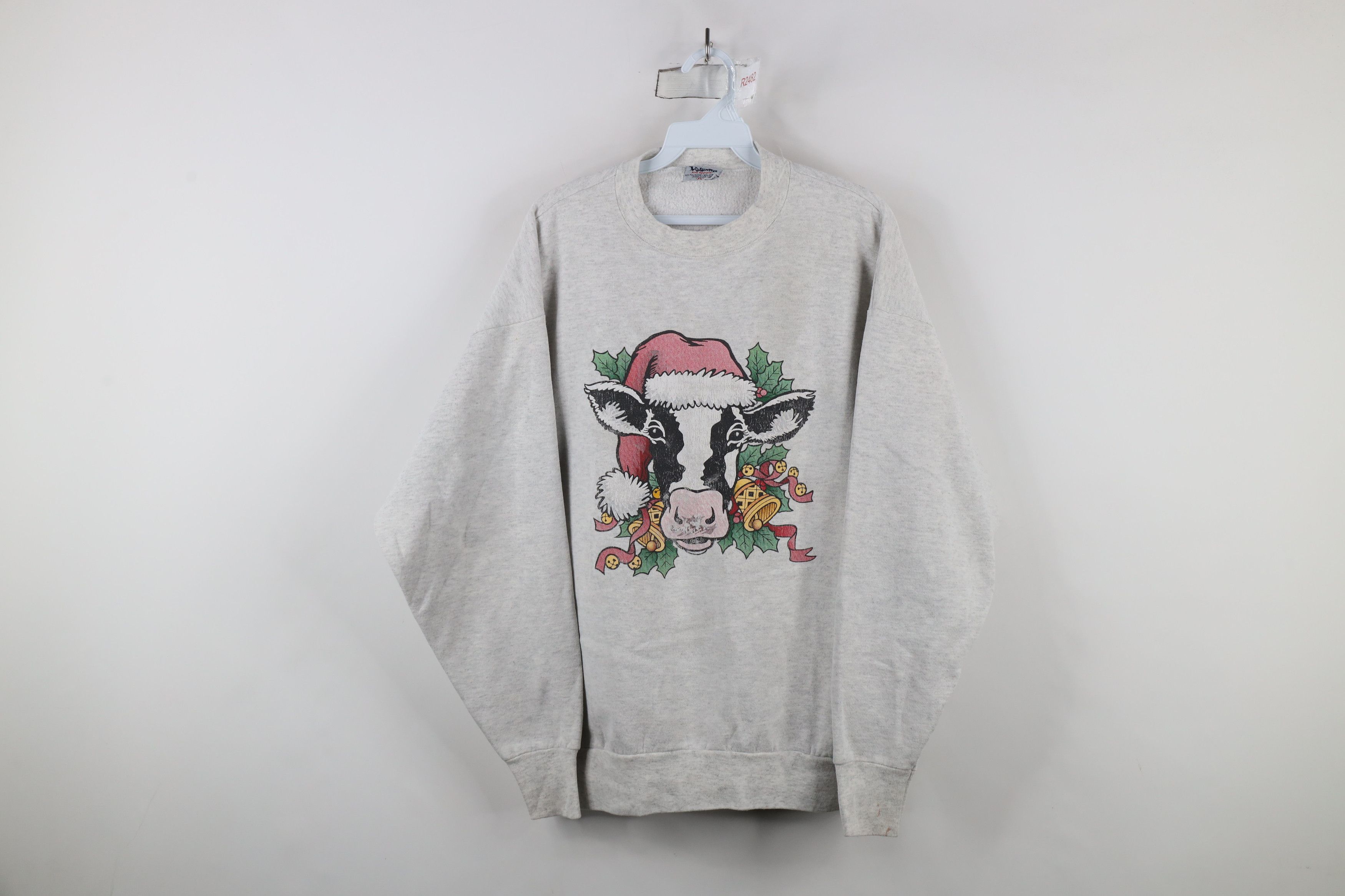 Vintage Vintage 90s Streetwear Christmas Dairy Cow Sweatshirt USA Size XL / US 12-14 / IT 48-50 - 1 Thumbnail