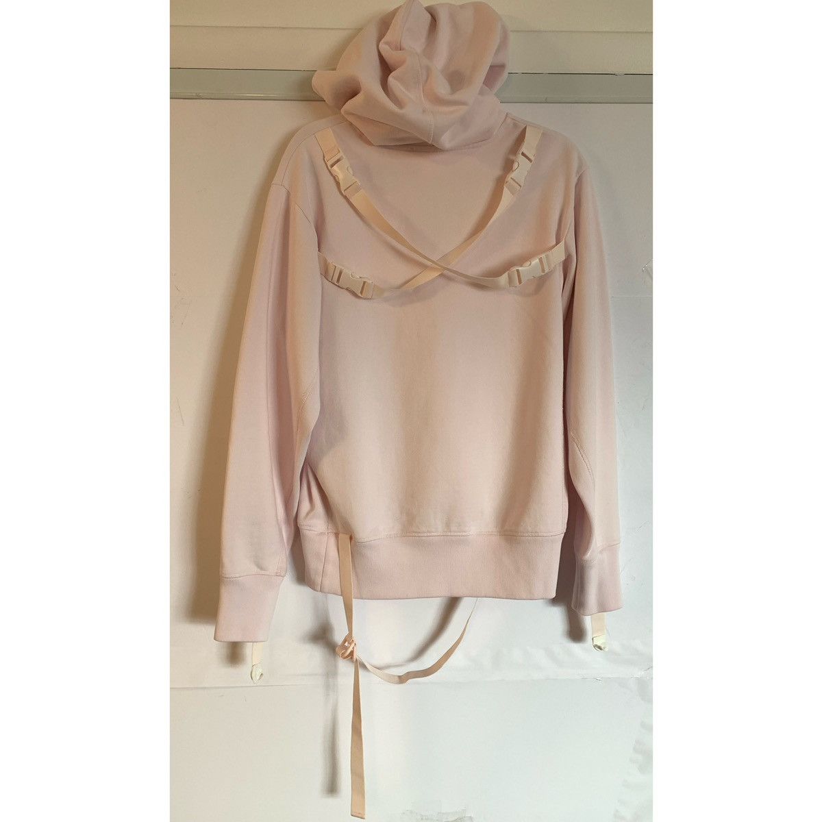 Helmut Lang HELMUT LANG RARE LIGHT PINK BONDAGE HOODIE Size US M / EU 48-50 / 2 - 3 Thumbnail