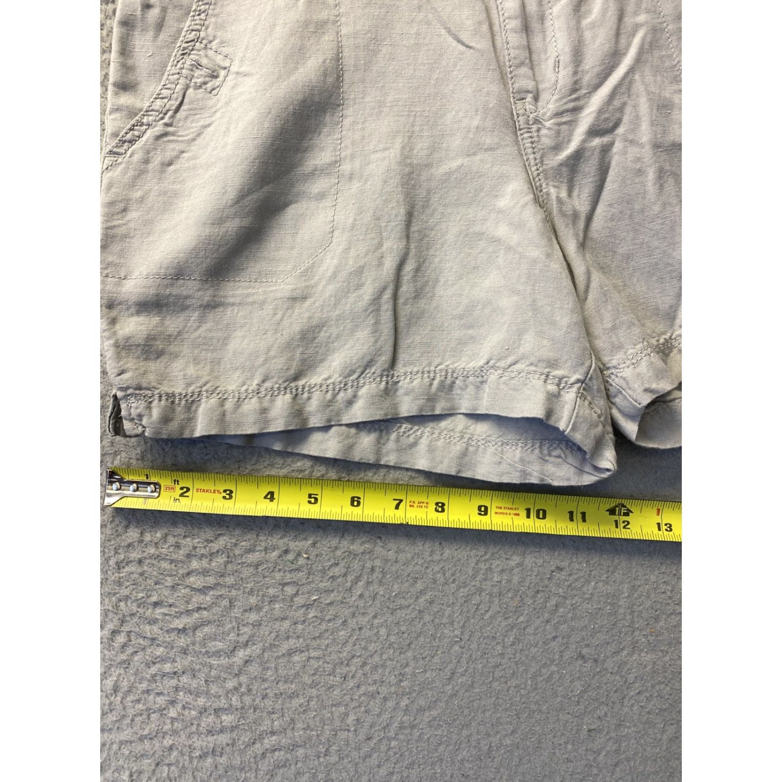 Calvin Klein Calvin Klein Shorts Womens 12 Gray Linen Blend Pockets Casual Ladies 107-36 Size 36" / US 14 / IT 50 - 6 Thumbnail