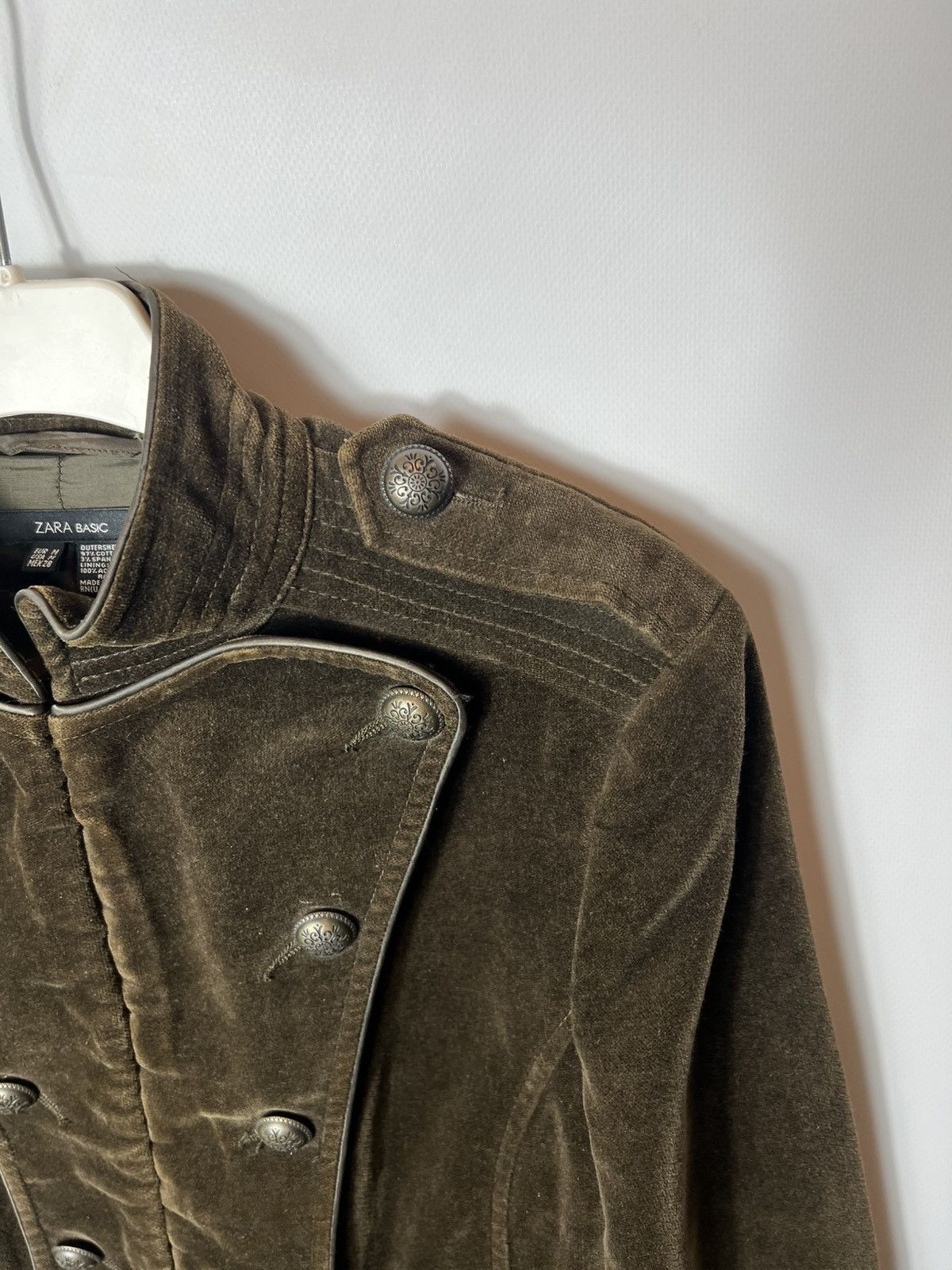 Zara Vintage streetwear Zara Military Napoleon Corduroy Jacket Size M / US 6-8 / IT 42-44 - 3 Thumbnail