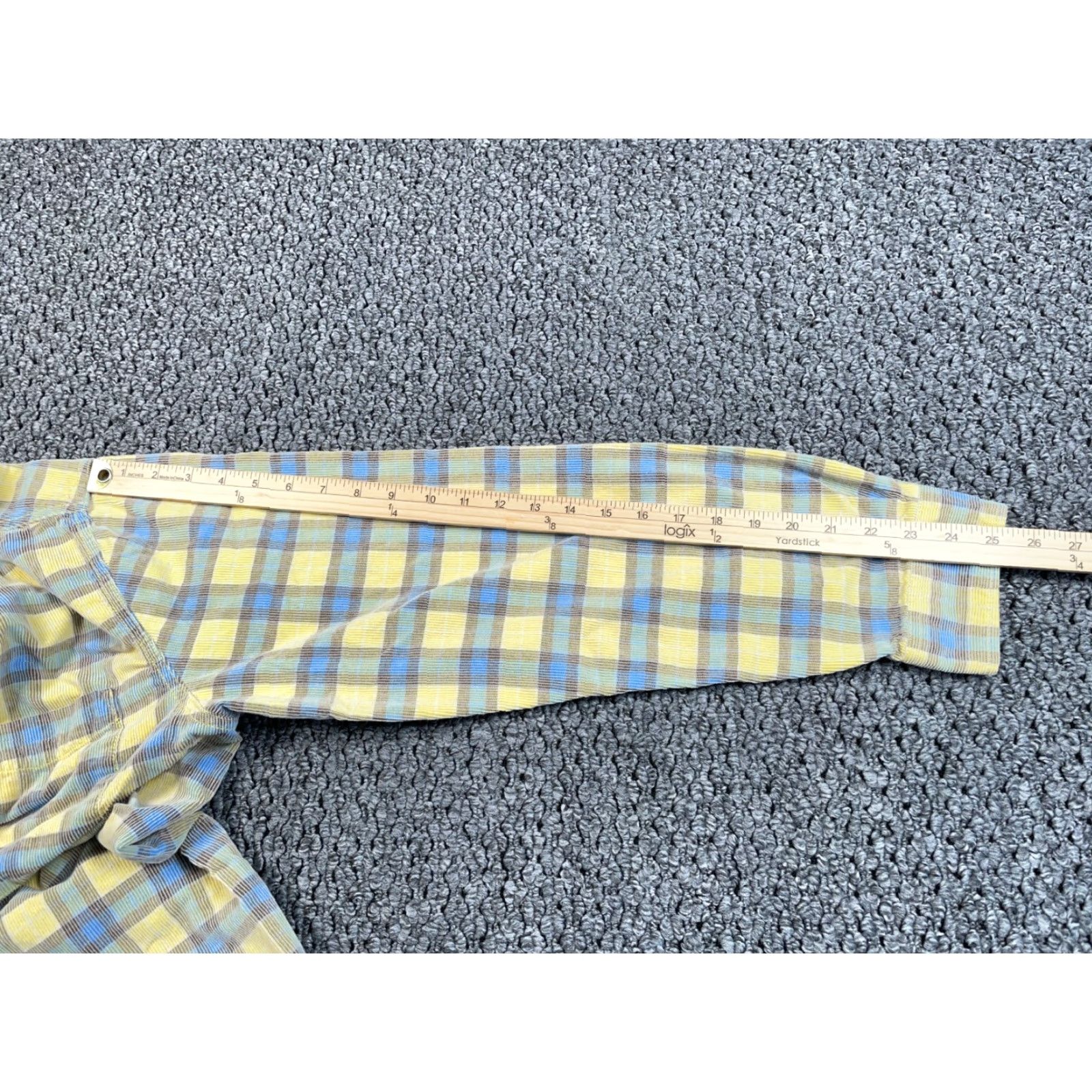 The Territory Ahead Territory Ahead Lightweight Corduroy Plaid Shirt Adult XL Yellow Blue Casual Mens Size US XL / EU 56 / 4 - 7 Thumbnail