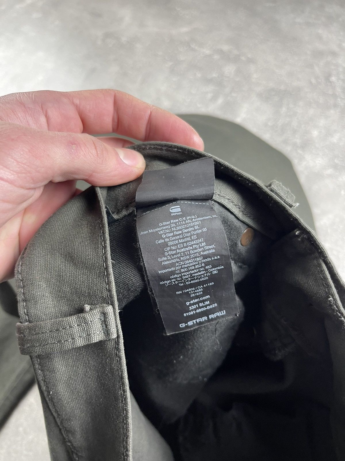 G-Star G-Star RAW 3301 Wax Biker Slim Jeans 2000s Dark Olive Green Size US 30 / EU 46 - 12 Thumbnail