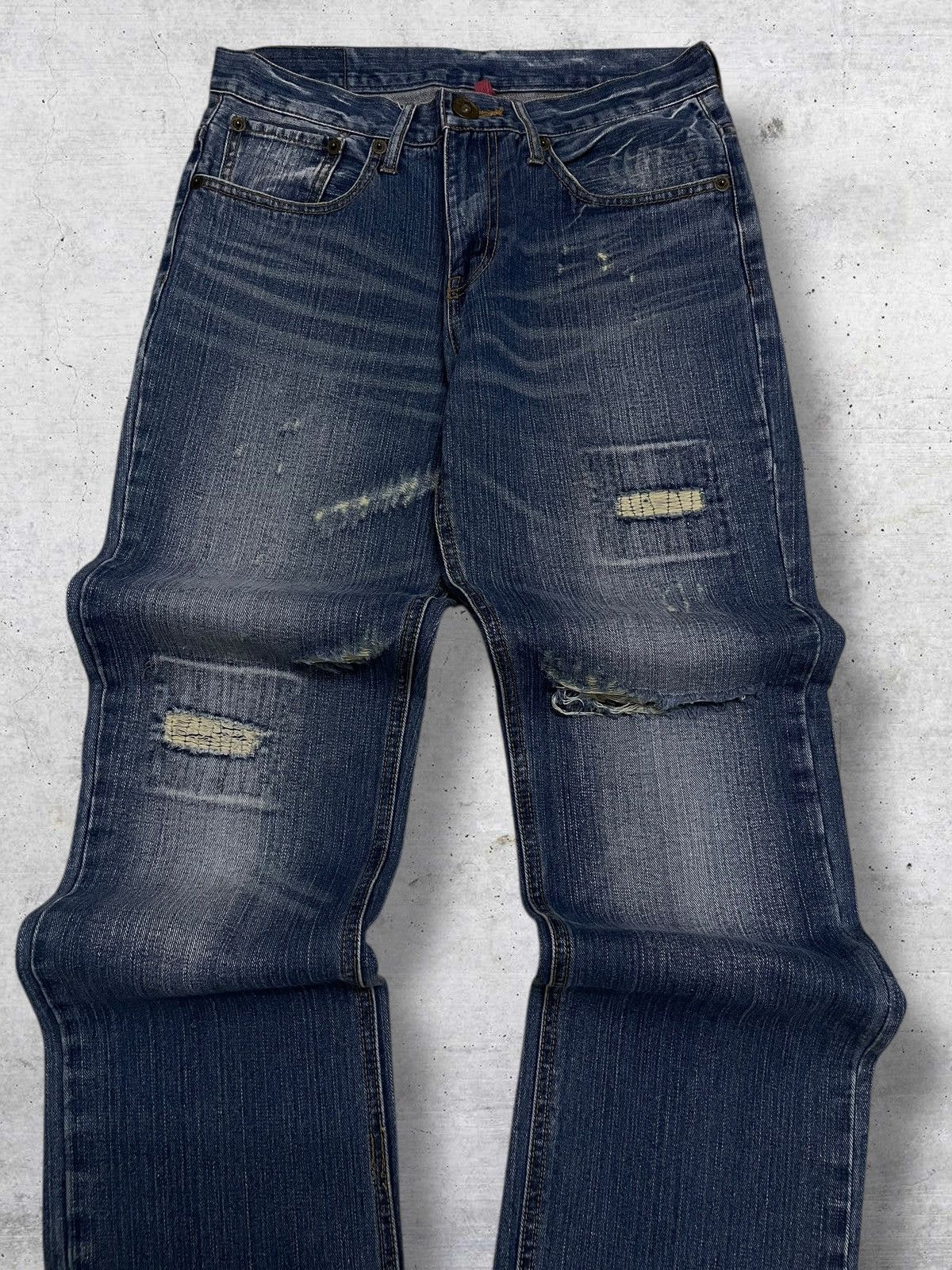 semanticdesign VINTAGE NYLAUS OG DESIGNER JAPAN RIPPED STYLE PUNK DENIM Size US 30 / EU 46 - 4 Thumbnail