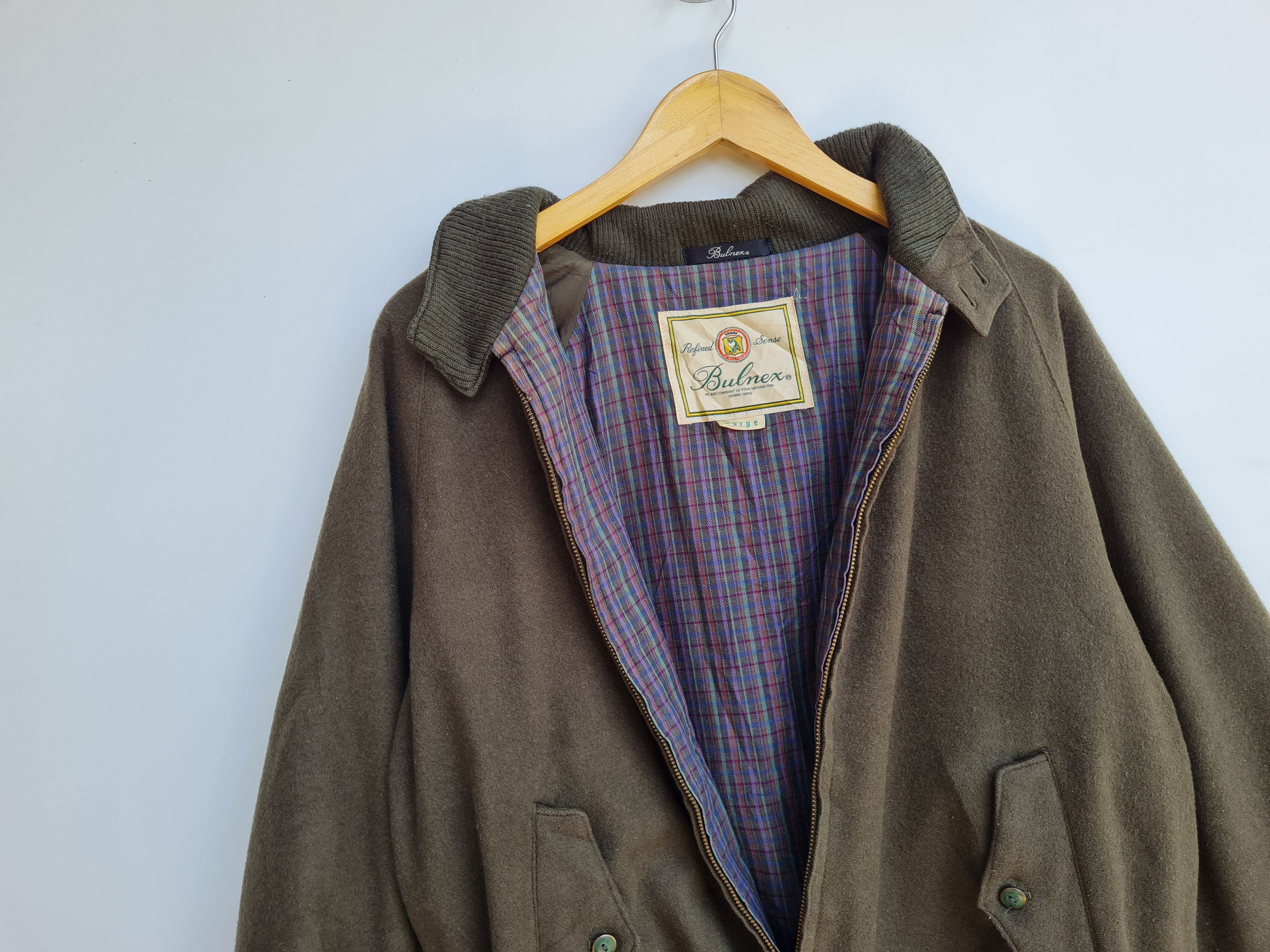 Japanese Brand × Vintage Bulnex Vintage Wool Jacket Bomber Style Size US L / EU 52-54 / 3 - 3 Thumbnail