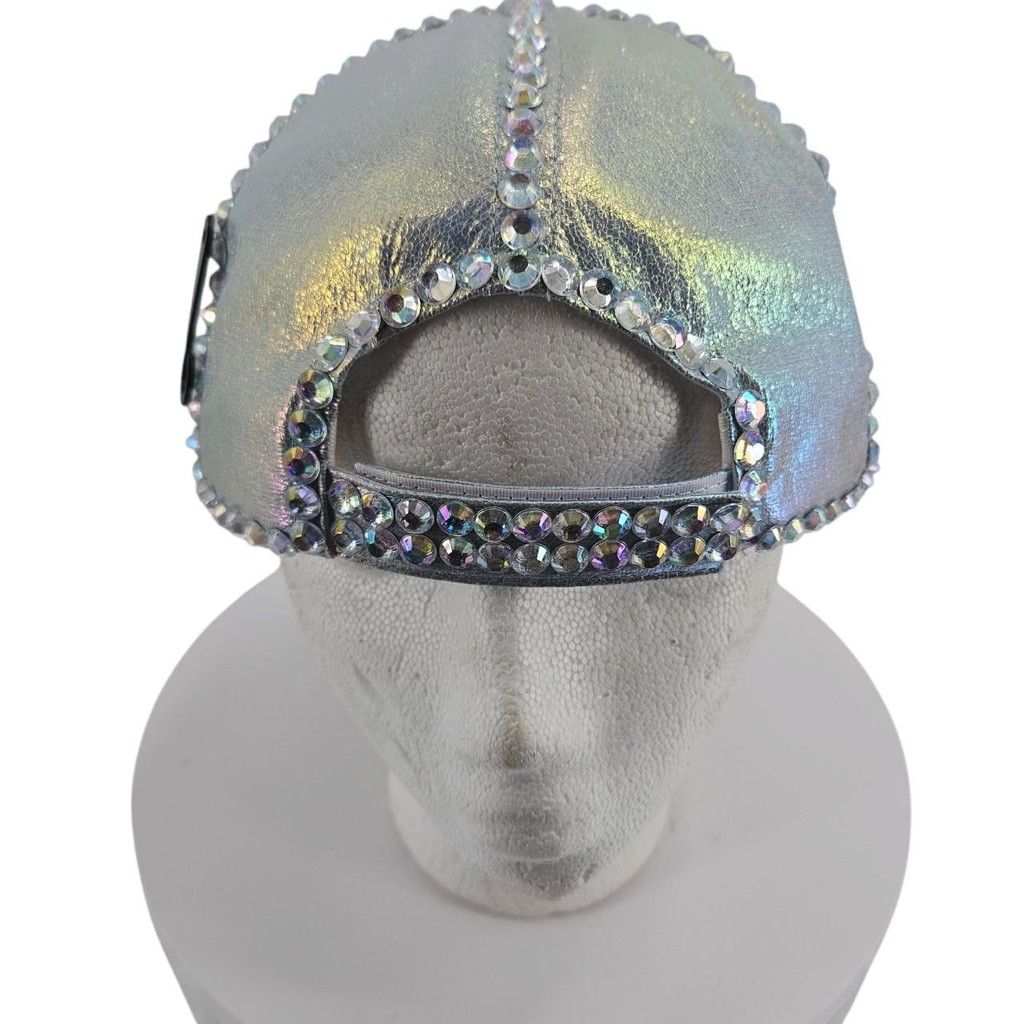 The Unbranded Brand Hand Embellished Multi-Coloured Rhinestone Ball Cap Size ONE SIZE - 4 Thumbnail