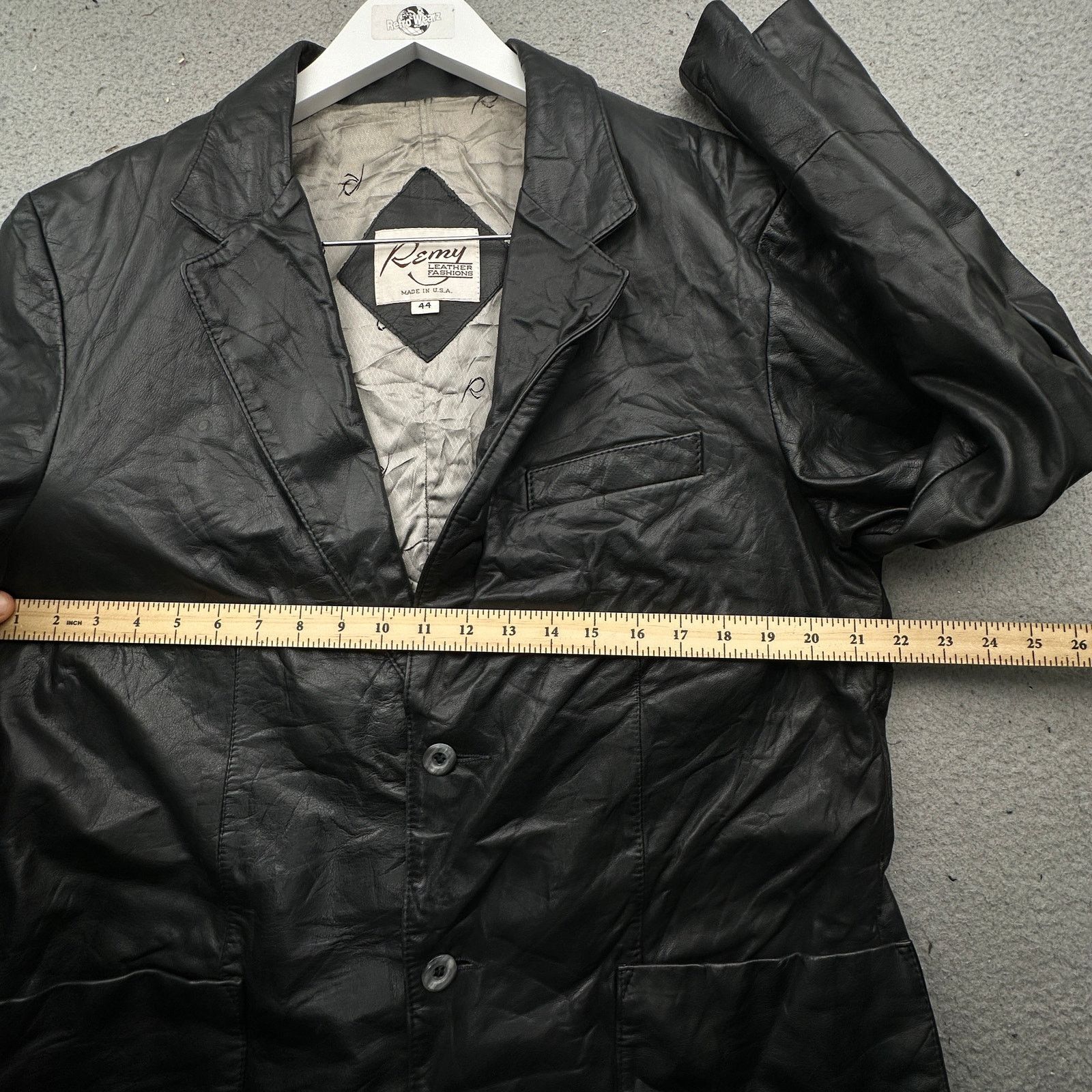 Remy Vintage Remy Leather Blazer Sport Coat Mens 44 Large Size US L / EU 52-54 / 3 - 6 Thumbnail