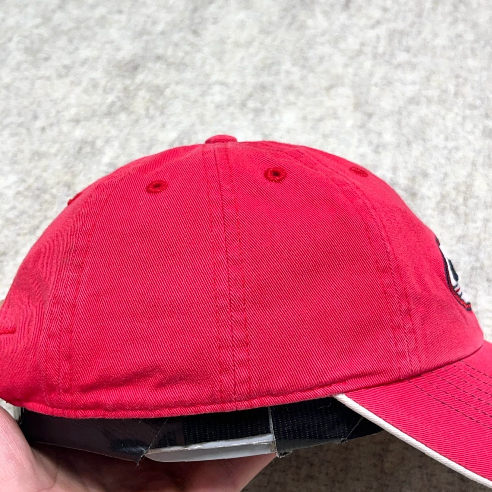 Adidas VINTAGE adidas Hat Cap Red Twill Baseball Cap Adult One Size Adjustable Strap Back Faded Spellout Golf Twill Size ONE SIZE - 7 Thumbnail