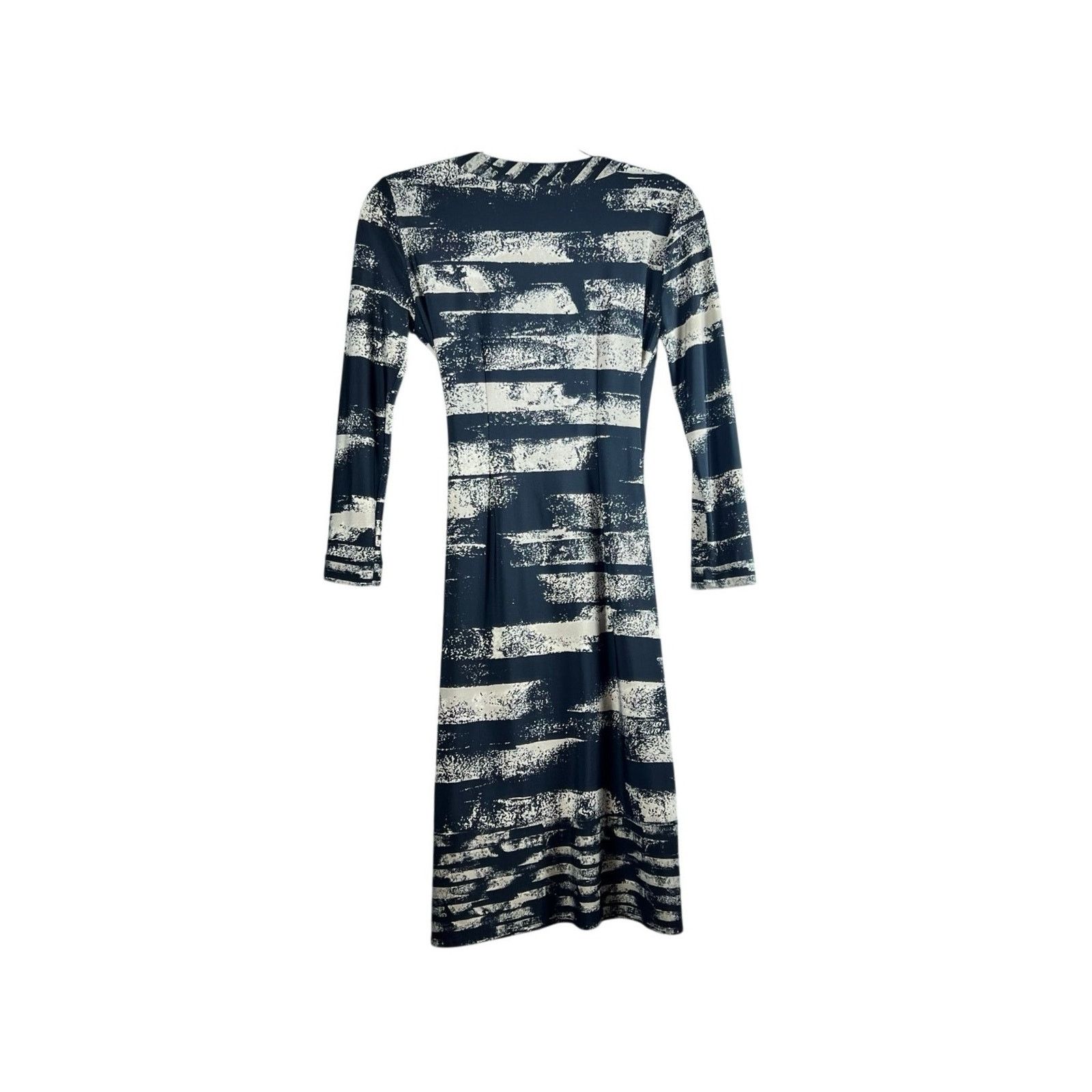 Bcbgmaxazria BCBGMAXAZRIA Alberta Wrap Dress Abstract Stripe Jersey XS Size XS / US 0-2 / IT 36-38 - 3 Thumbnail