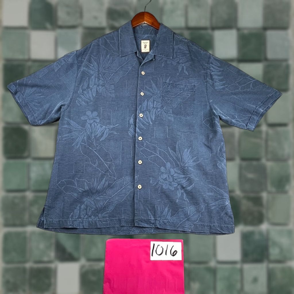 Vintage Jamaica Jaxx Silk Tropical Shirt XL Mens Short Sleeve Button-Up Pocket Blue Floral Casual Size US XL / EU 56 / 4 - 1 Thumbnail