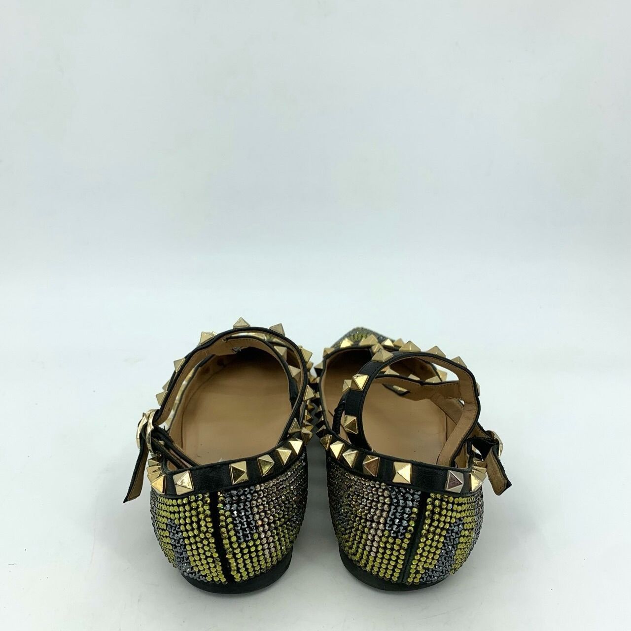 Valentino Valentino Garavani Rivet Pointed Flat Sandals 38 Black Full Size US 8 / IT 38 - 7 Thumbnail
