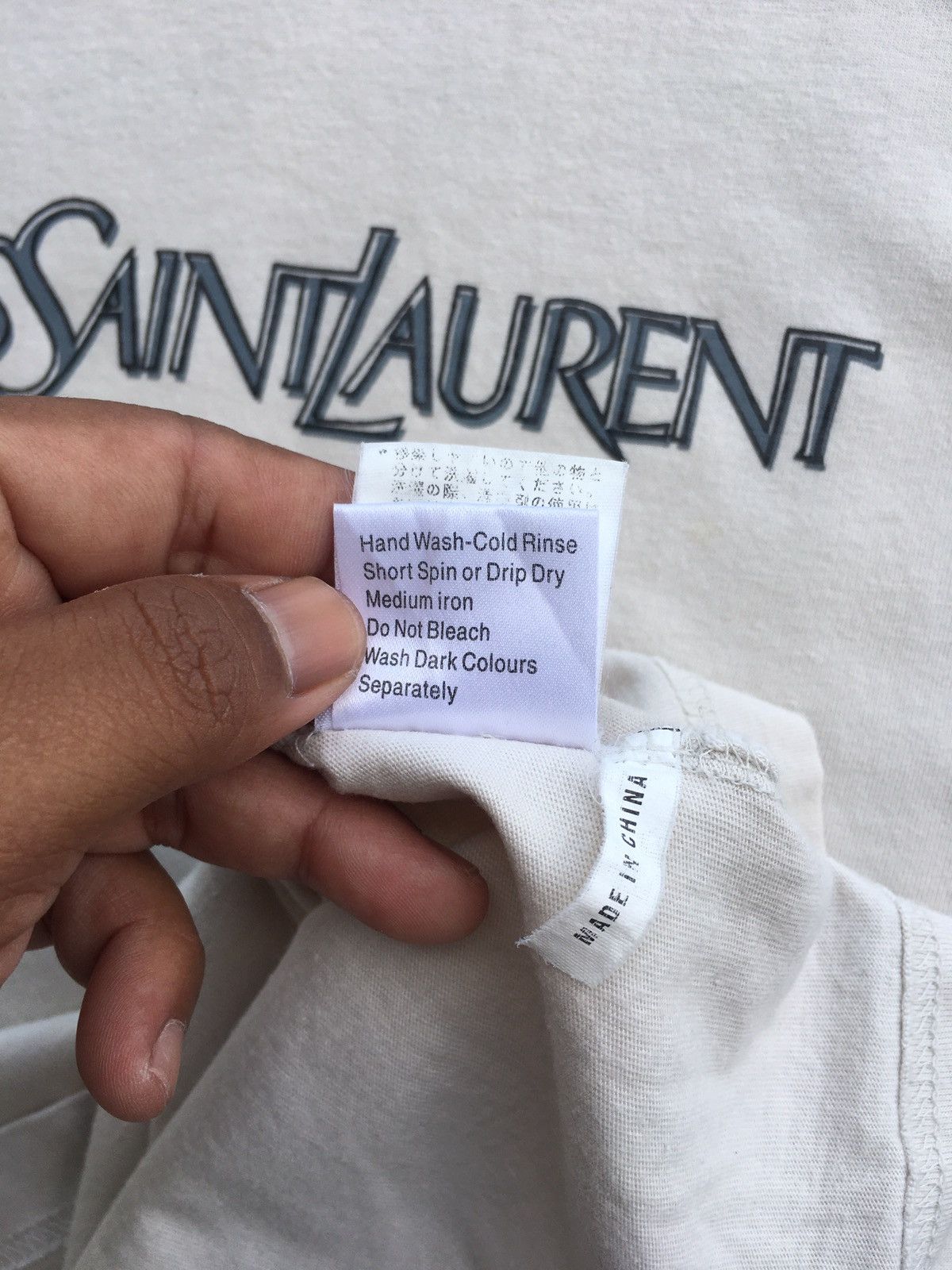 Yves Saint Laurent Rare Vintage Yves Saint Laurent YSL Big Logo Spellout Tee Size US M / EU 48-50 / 2 - 13 Thumbnail