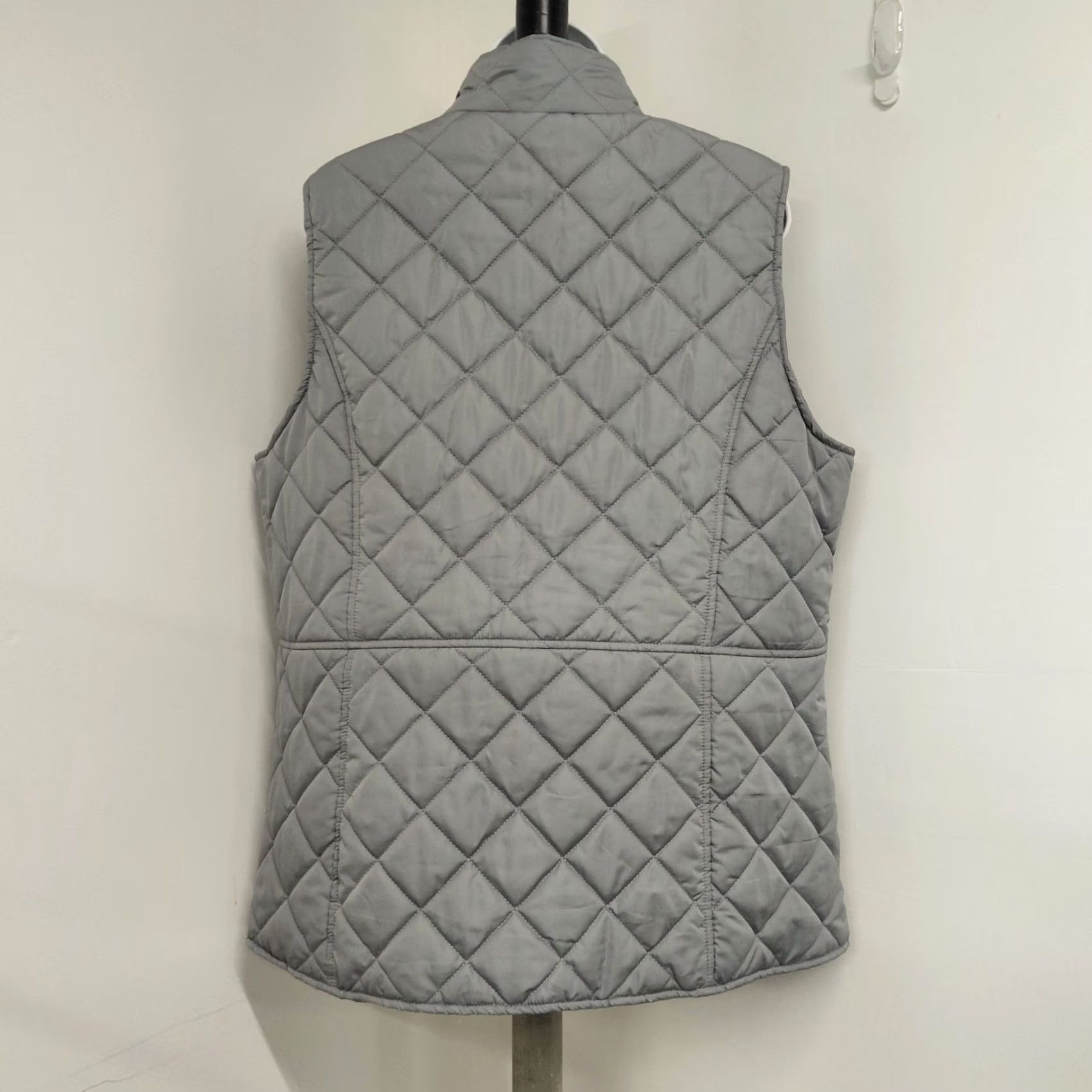Vintage Kim Rogers Vest Women’s XL Gray Puffer Quilted Zipper Collared Pockets Size XL / US 12-14 / IT 48-50 - 5 Thumbnail