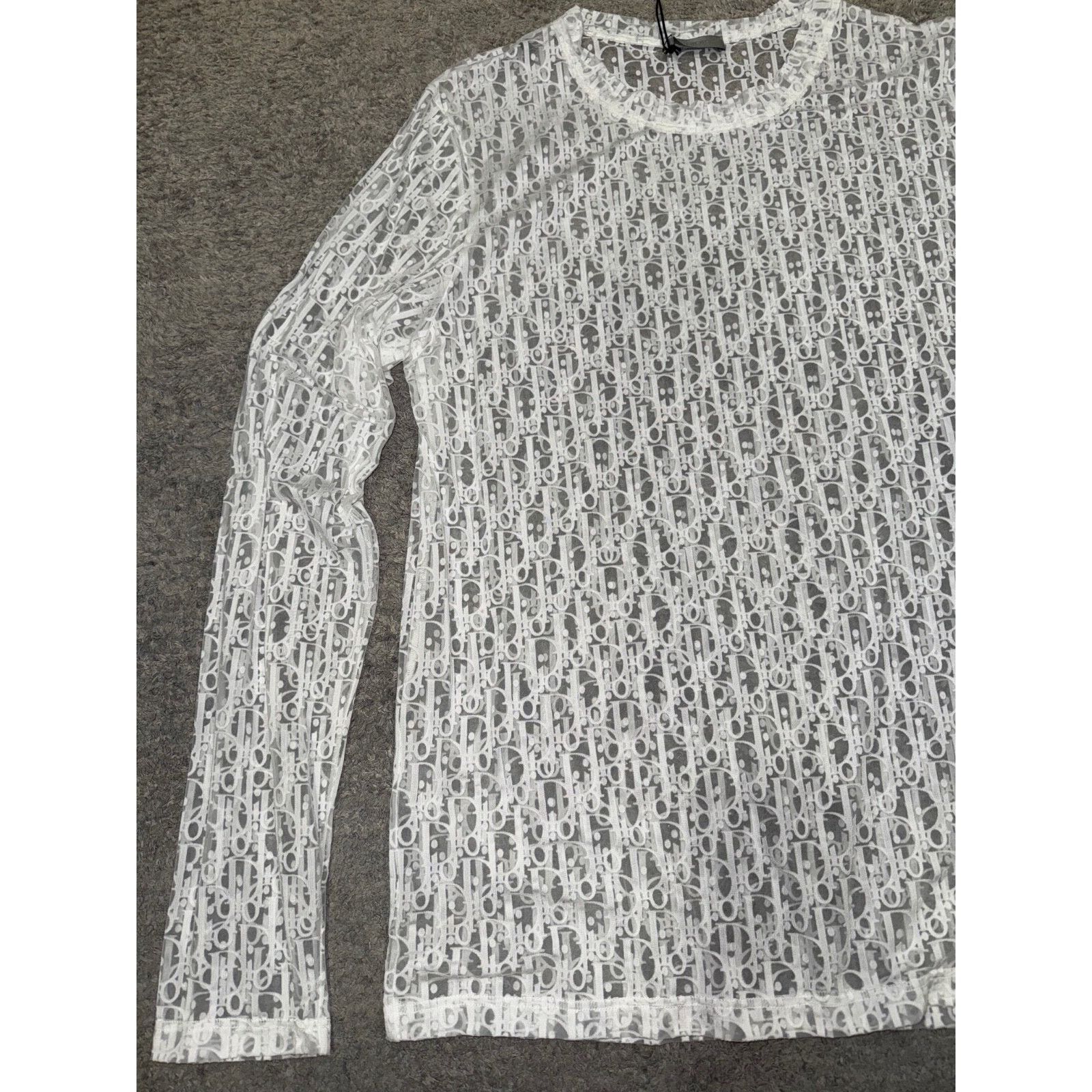 Dior Dior Oblique Sheer Transparent See Through Long Sleeve Size US XL / EU 56 / 4 - 13 Thumbnail