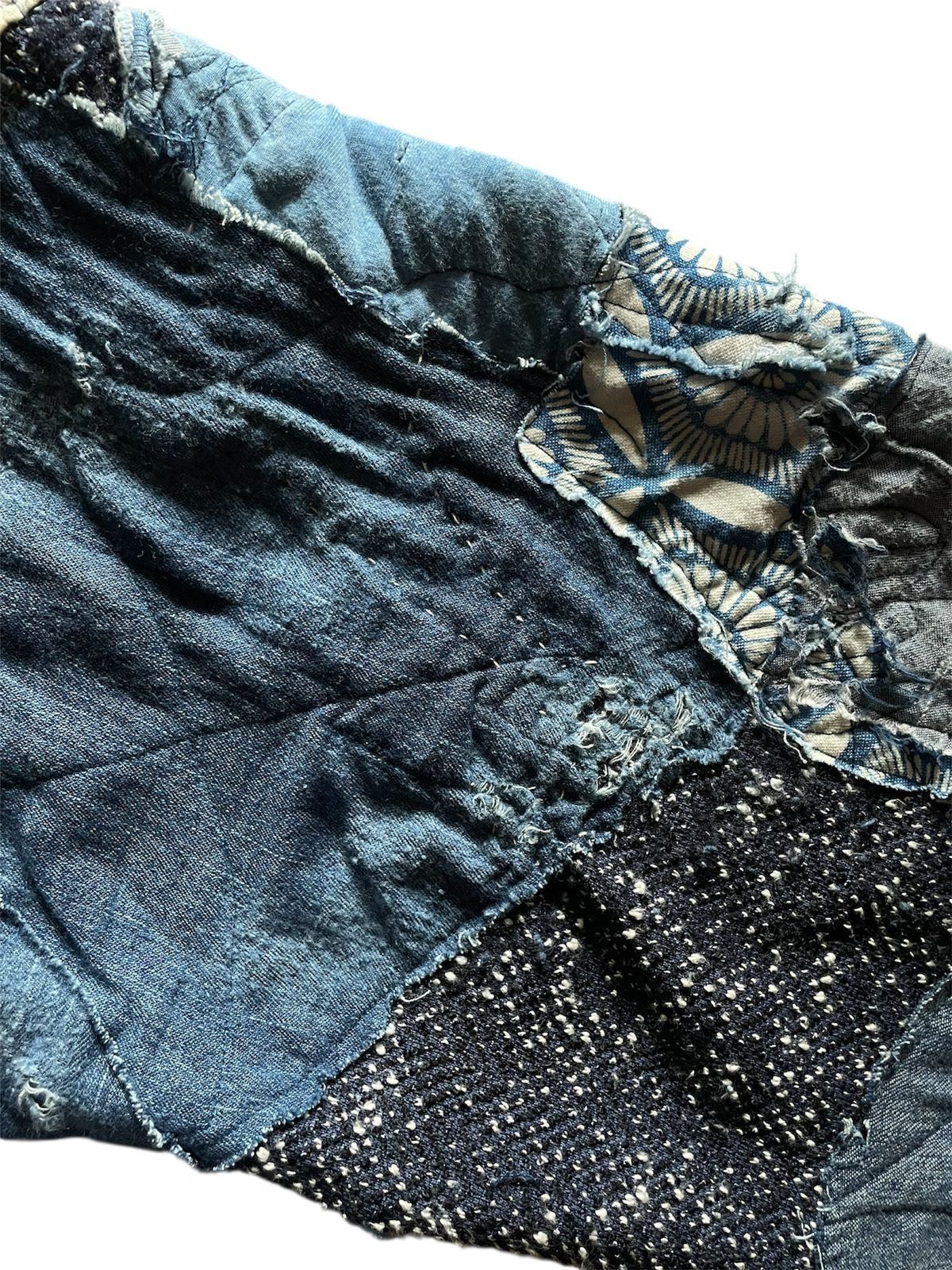 Proleta Re Art Custom Indigo Boro Damaged Fabric Haori Kimono Jacket Size US L / EU 52-54 / 3 - 12 Thumbnail