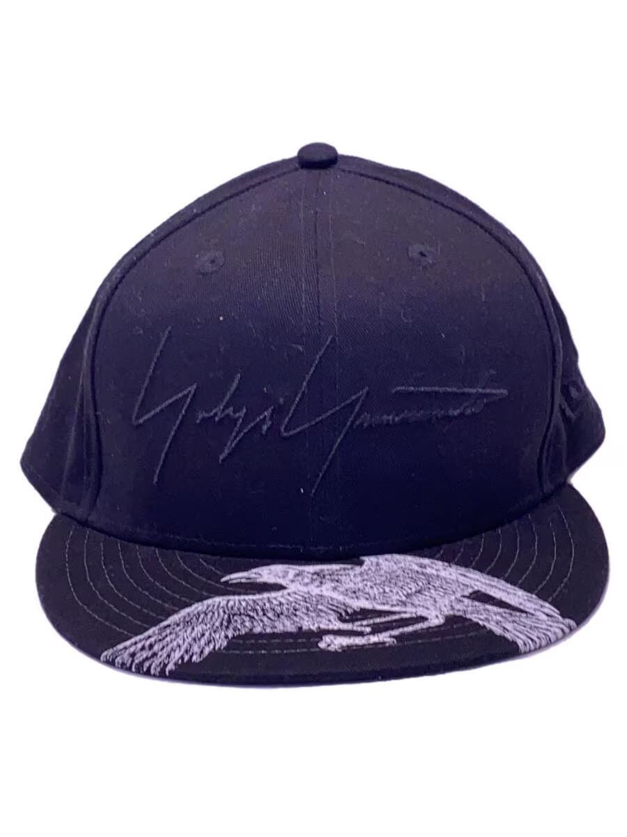 New Era × Yohji Yamamoto Embroidered Logo Crow Print Cap
