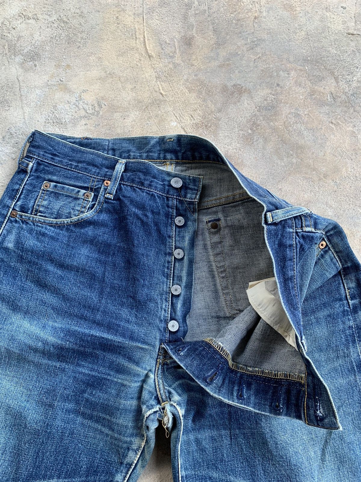 Levi's × Vintage Vintage Levis Big E 503B Selvedge Distressed Denim Size US 34 / EU 50 - 11 Thumbnail