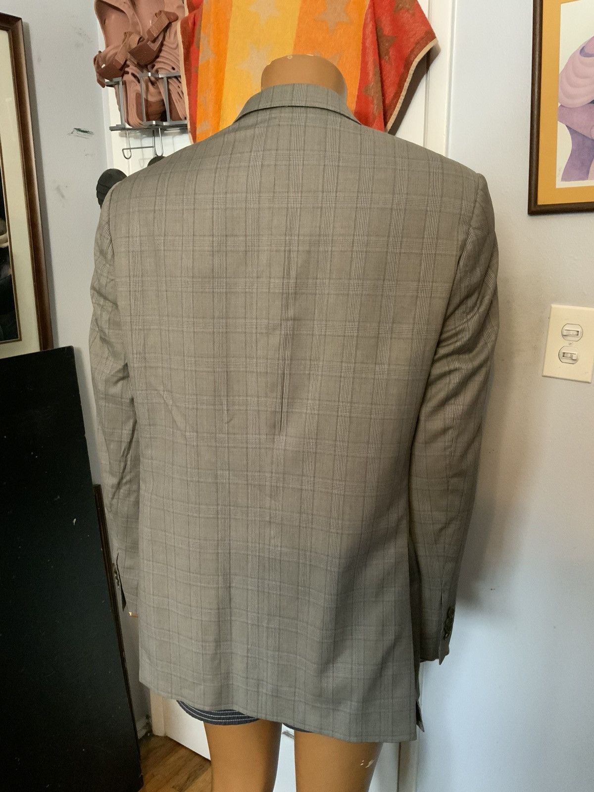 Other Sartoria Ruggiero Reda Super 110s Wool Plaid Blazer Jacket Size 46R - 9 Thumbnail