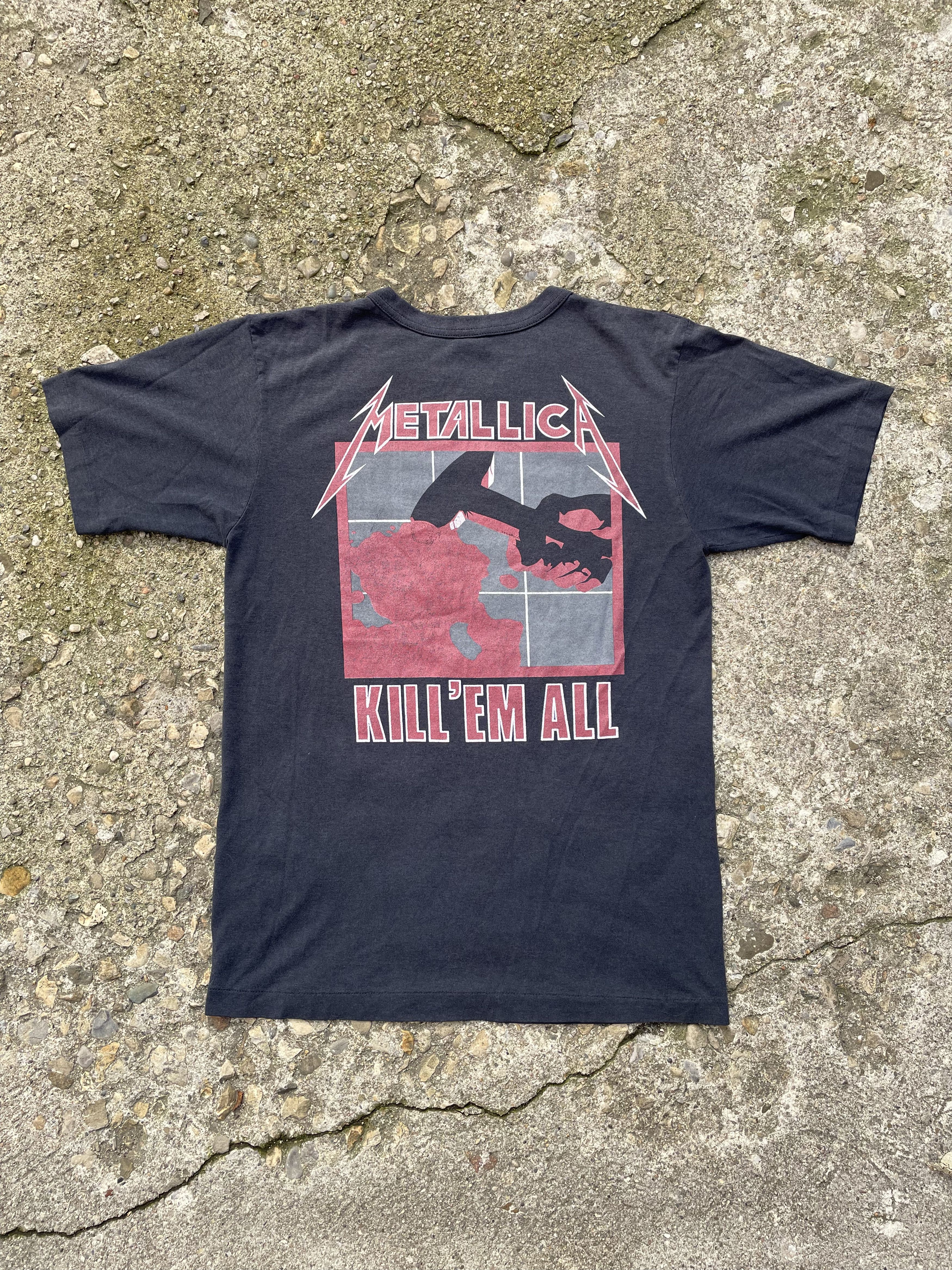 Band Tees × Metallica × Vintage VTG 1987 Metallica Kill Em All Double Sided Band T-Shirt Size US L / EU 52-54 / 3 - 2 Thumbnail