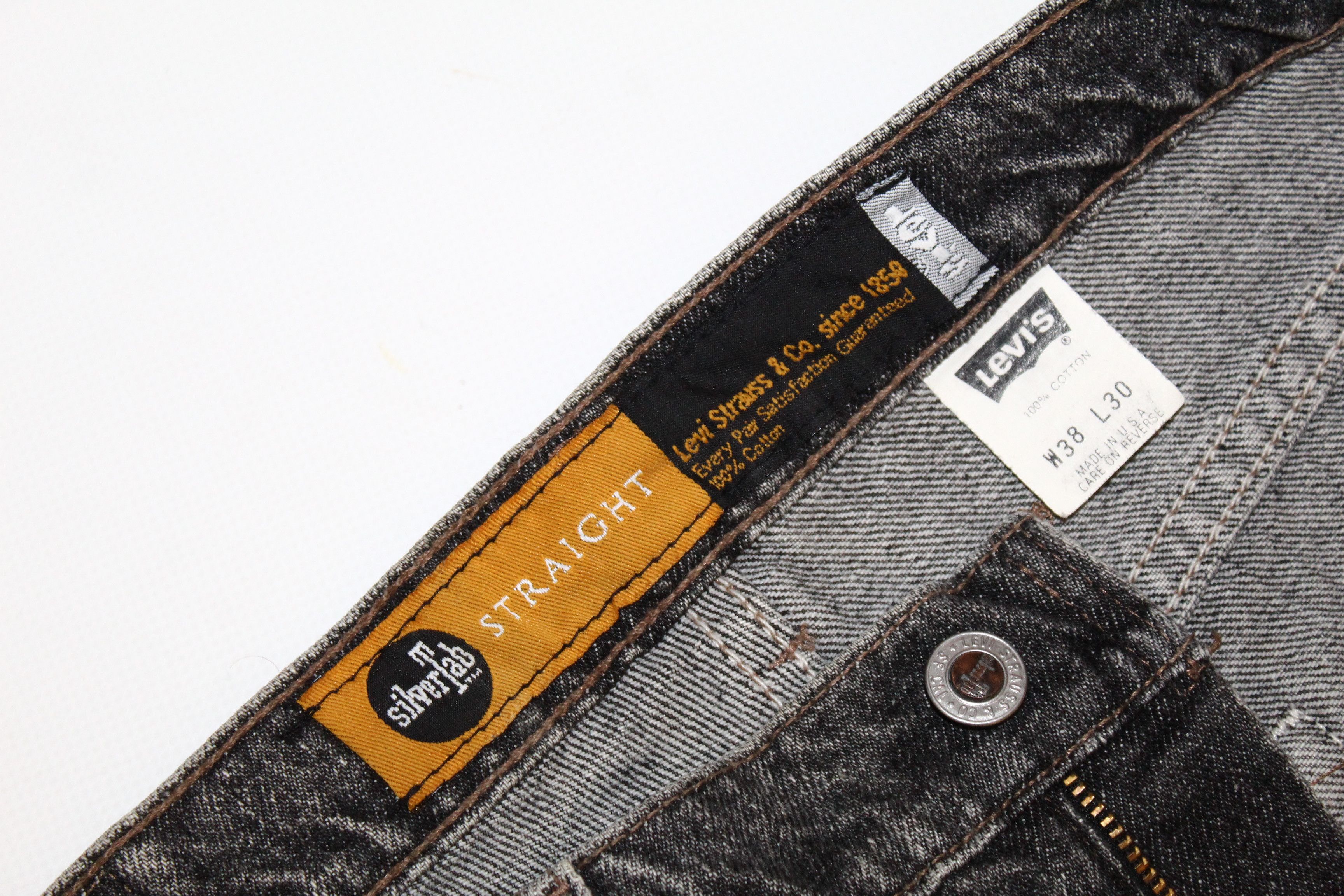 Levi's RARE🔥'93 Levi's SilverTab 549 Baggy Stonewash Black Jeans Size US 37 - 8 Thumbnail