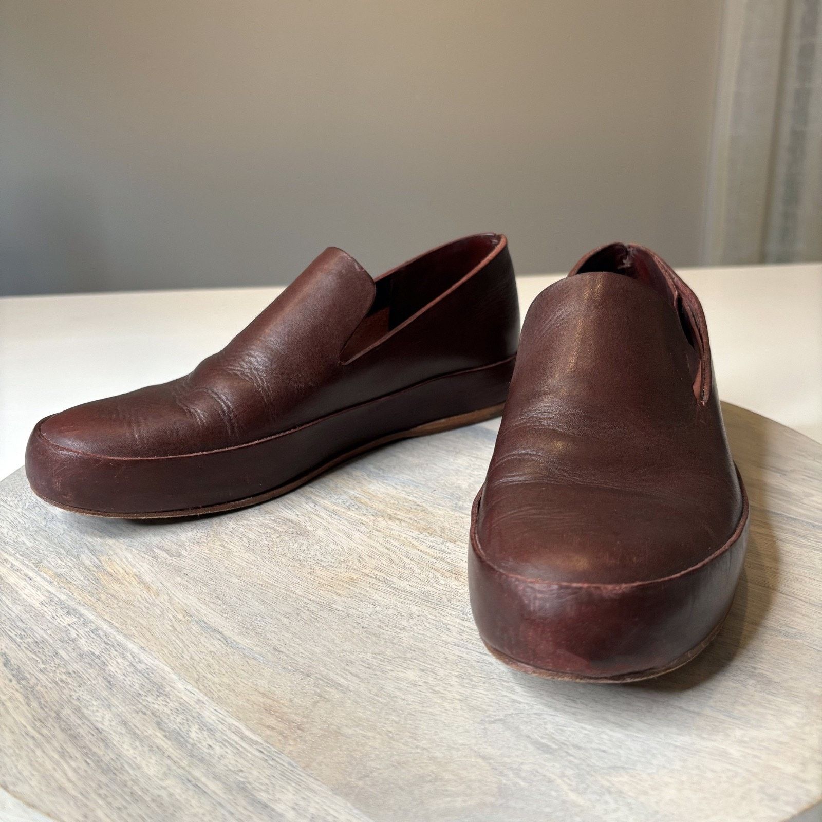 Feit Feit Handmade Maroon Red Leather Loafers Women's Size 9 US Size US 9 / IT 39 - 3 Thumbnail