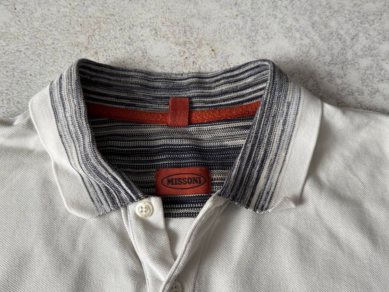 Missoni × Vintage Vintage Missoni White Polo Old Money Style Y2K Rare Item Size US L / EU 52-54 / 3 - 3 Thumbnail