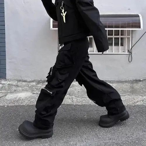 Jean Wide Cargo Pants High Street with Poker Straight Baggy Y2K Size US 32 / EU 48 - 8 Thumbnail