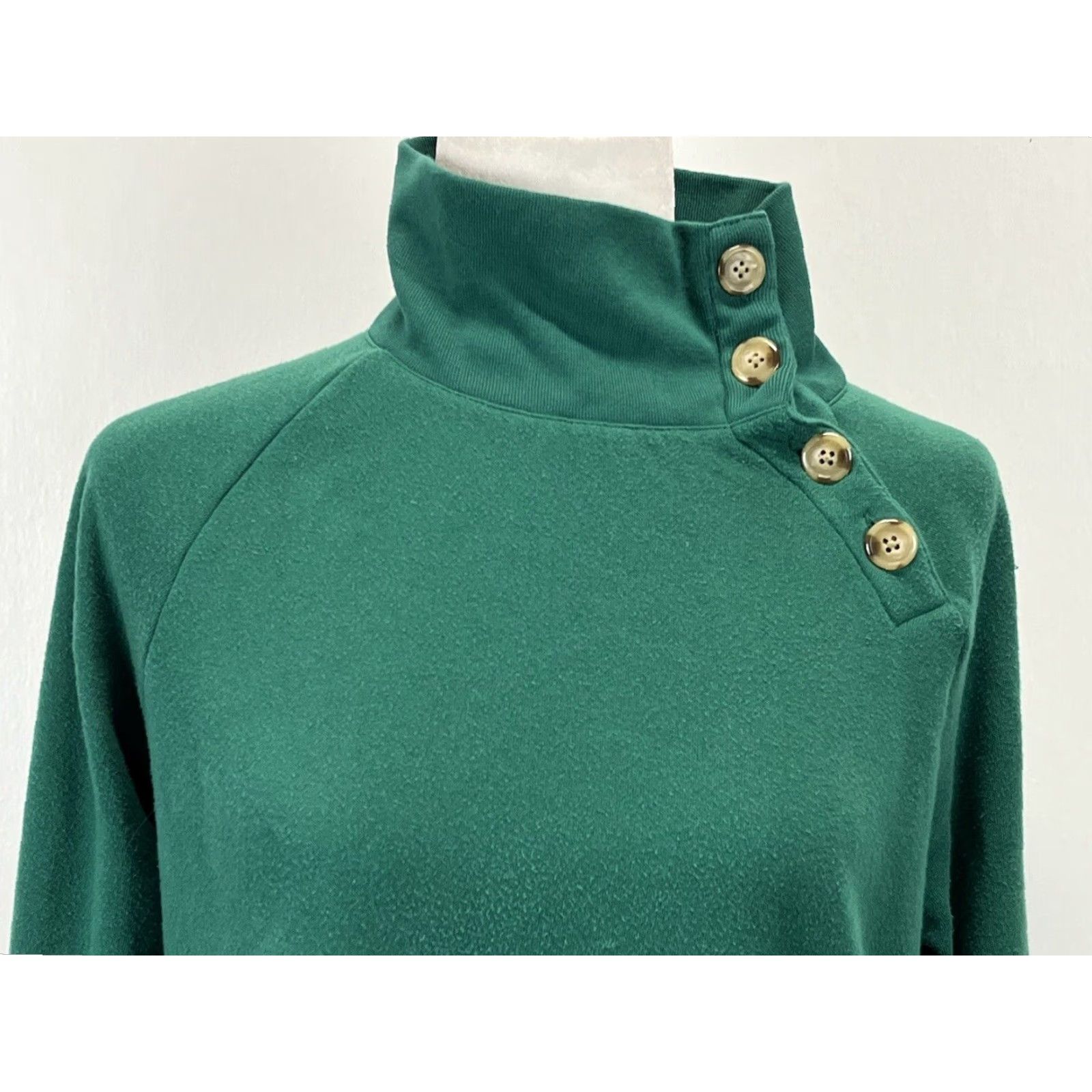 J.Crew J. Crew Green Long Sleeve Tunic Sweatshirt Women's Small Size S / US 4 / IT 40 - 5 Thumbnail