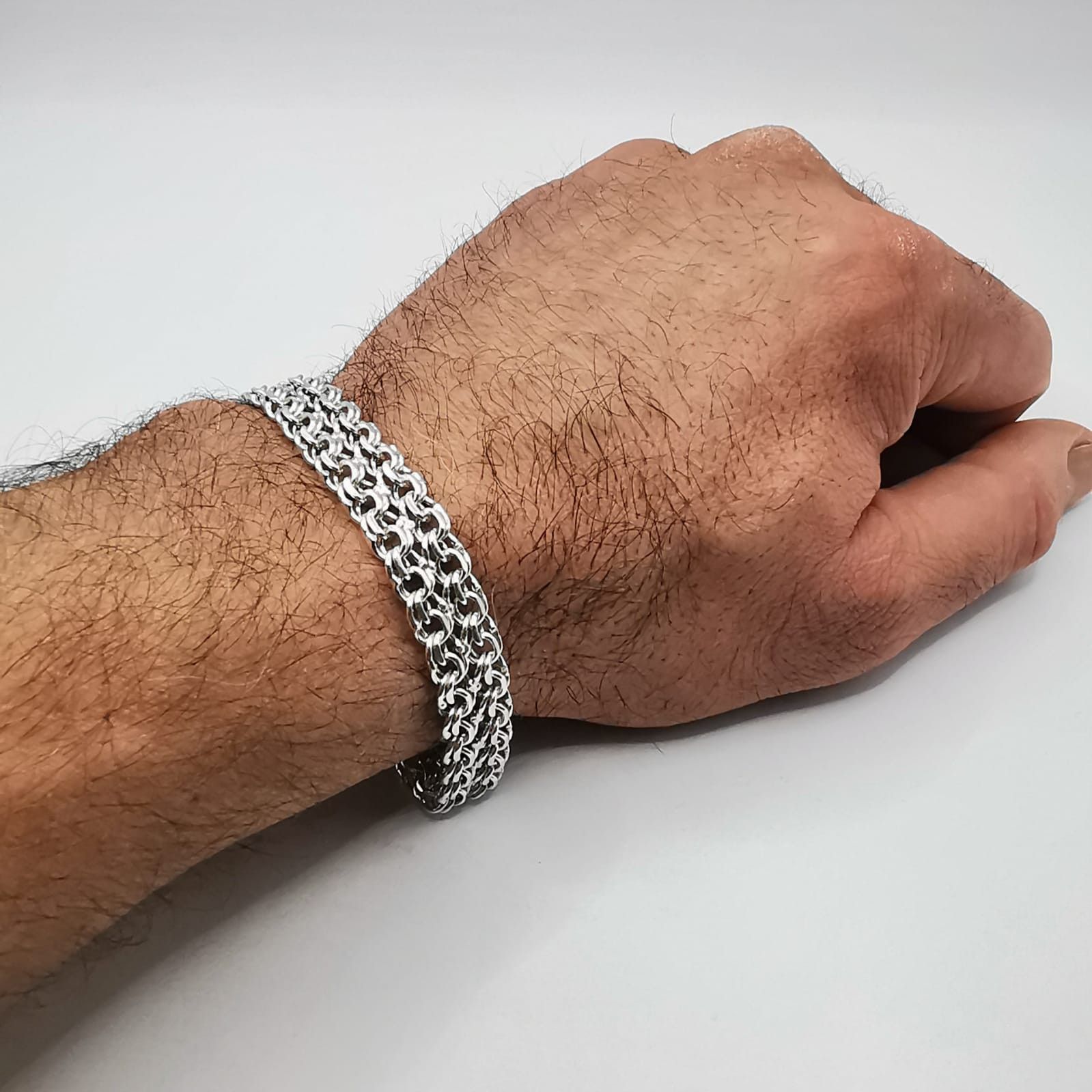 Sterling Silver Vintage Bracelet 925 Sterling Silver, Handmade,seal, 31,92g Size ONE SIZE - 3 Thumbnail