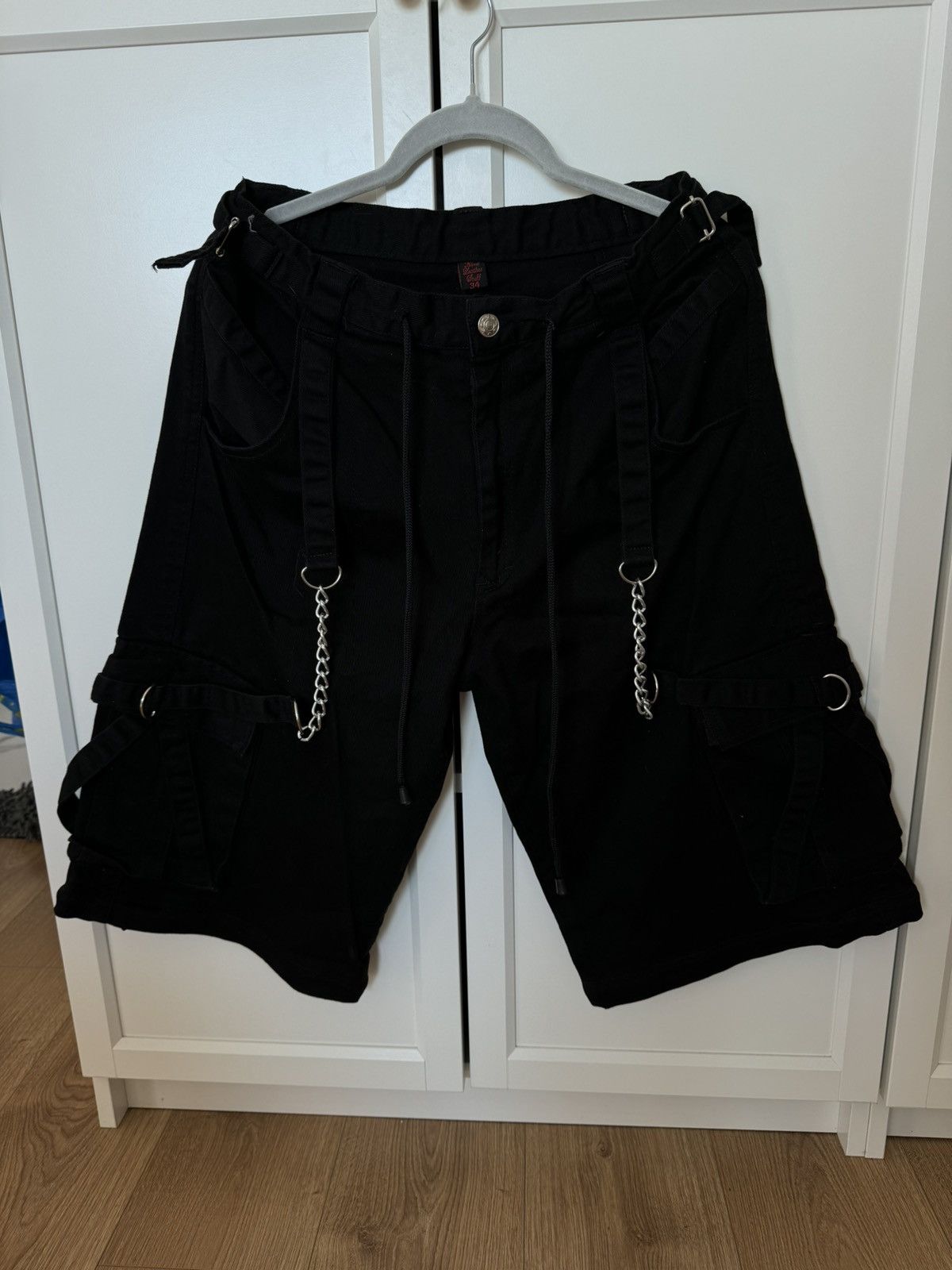 Vintage Avant Garde shorts black denim rock vintage 00s Rick style Size US 34 / EU 50 - 1 Thumbnail