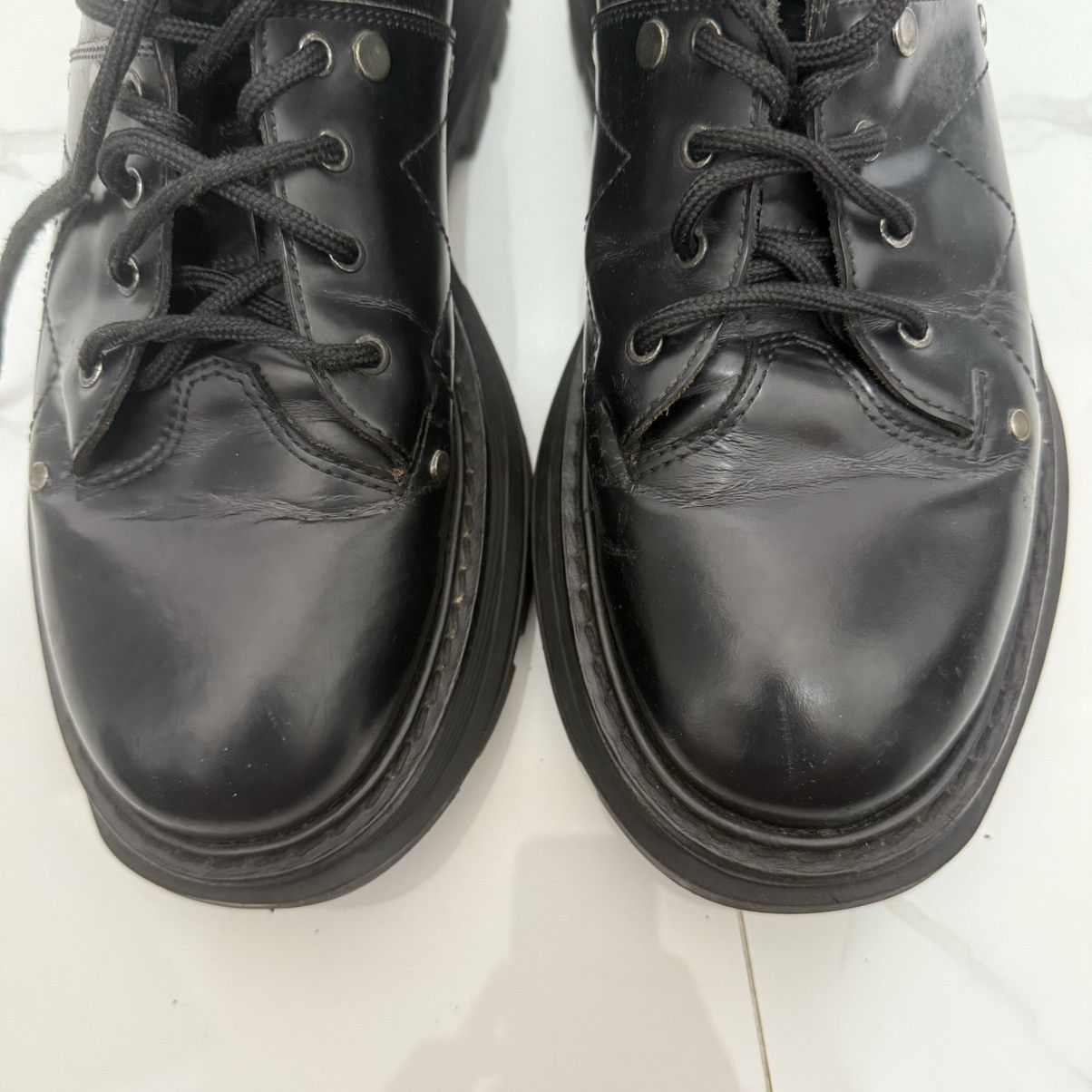 Alexander McQueen Alexander Mcqueen Thread Lace up Boots Size US 9 / EU 42 - 15 Thumbnail