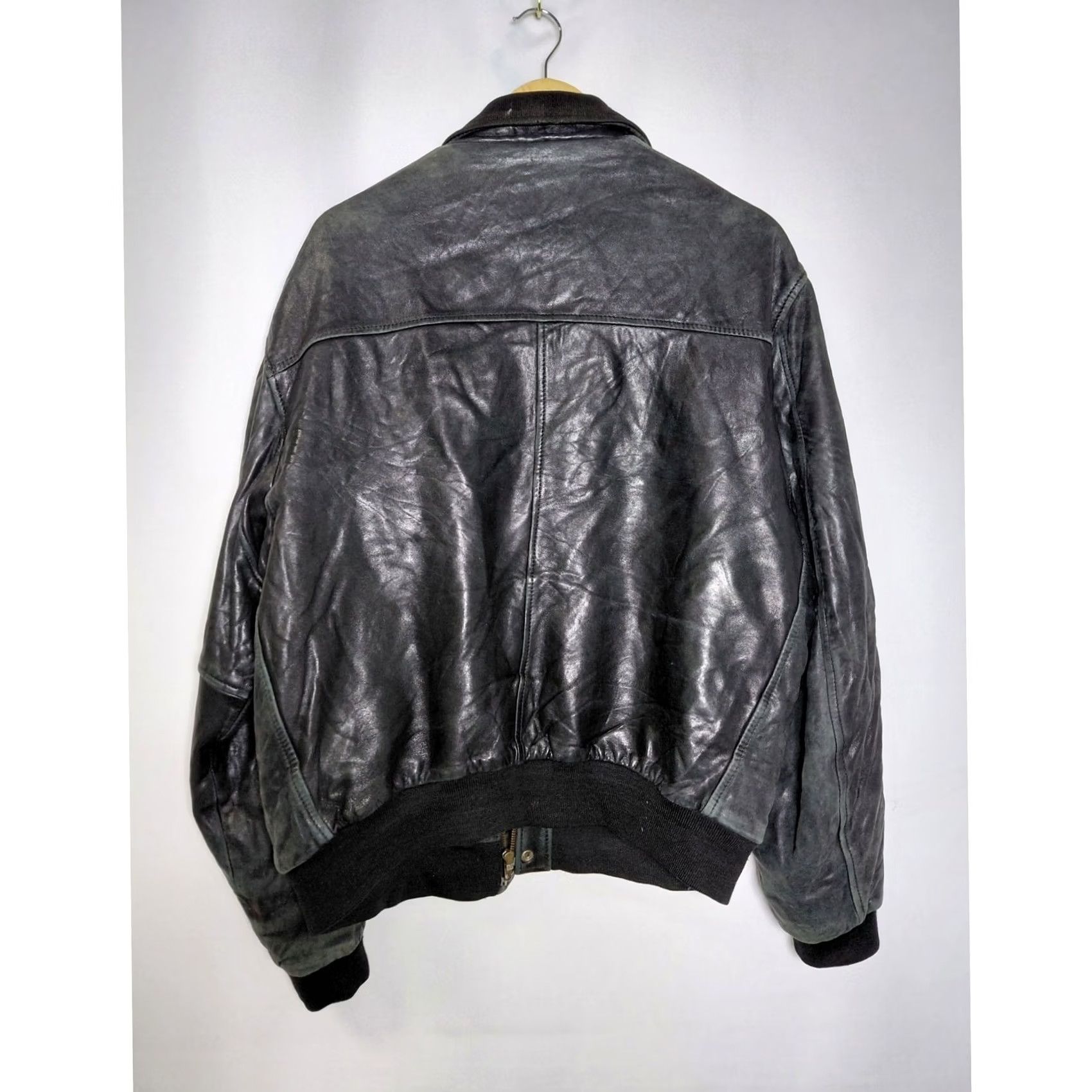 Aeropostale Aeropostale Leather Bomber Jacket Black XL Men Size XL Size US XL / EU 56 / 4 - 2 Thumbnail