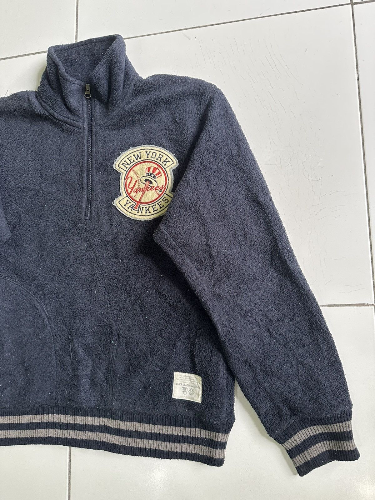 Other Vintage Major Baseball Fleece half zip Dark blue Size US L / EU 52-54 / 3 - 3 Thumbnail
