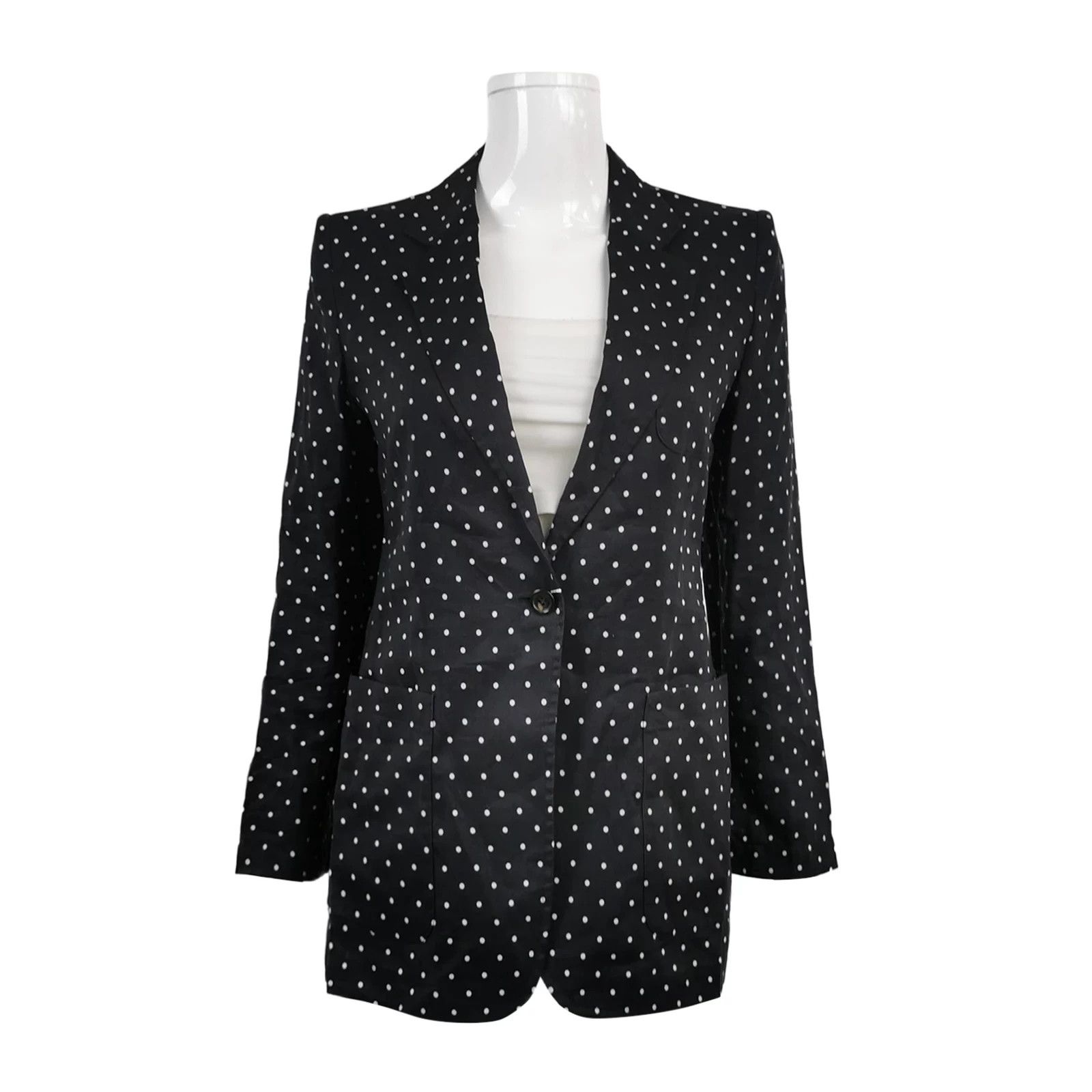 Max Mara MaxMara Ramie Colorblock Lapel Coat XS Size XS / US 0-2 / IT 36-38 - 1 Thumbnail