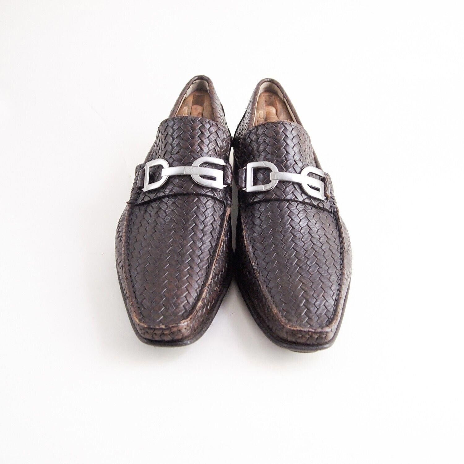 Dolce & Gabbana Dolce Gabbana Logo Loafers Brown Braided Leather EU 40 US 7 Size US 7 / EU 40 - 1 Thumbnail