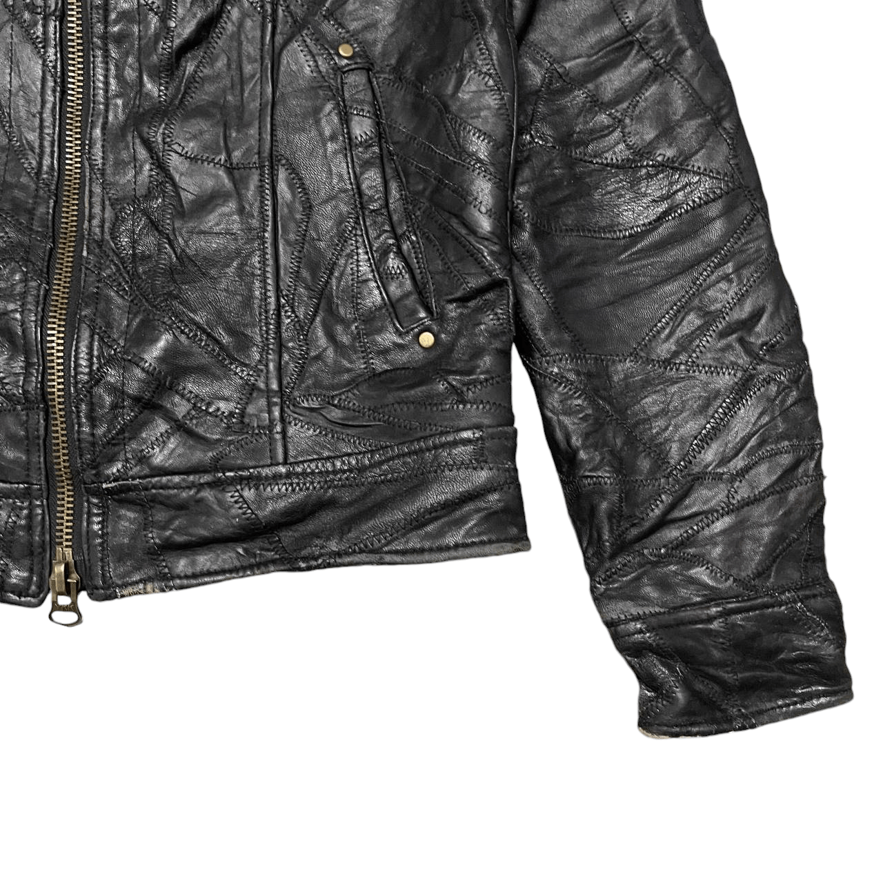 Issey Miyake Vintage Patch Work Sheepskin Leather Jacket Issey Style Size US M / EU 48-50 / 2 - 4 Thumbnail