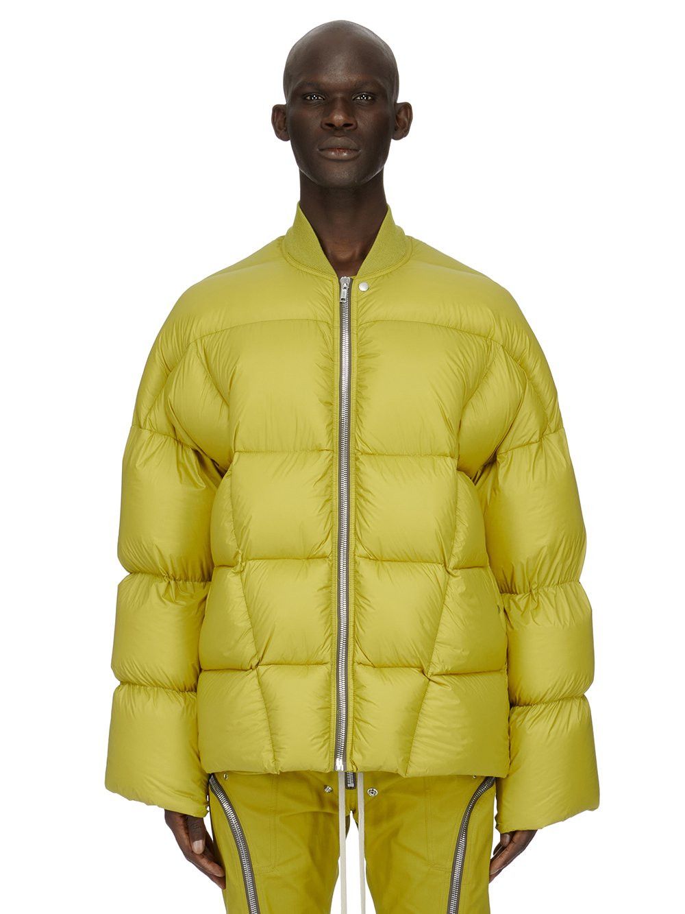 Rick Owens RICK OWENS JACKET LEATHER PUFFER GIMP BOMBER DENIM SLAVE ...