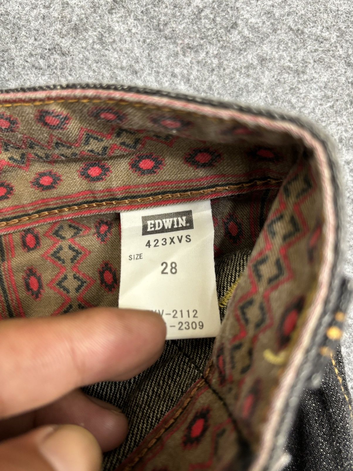 Edwin 💥Raw Fades💥Edwin 423XVS Raw Artisanal Fades Denim F480 Size US 31 - 17 Thumbnail