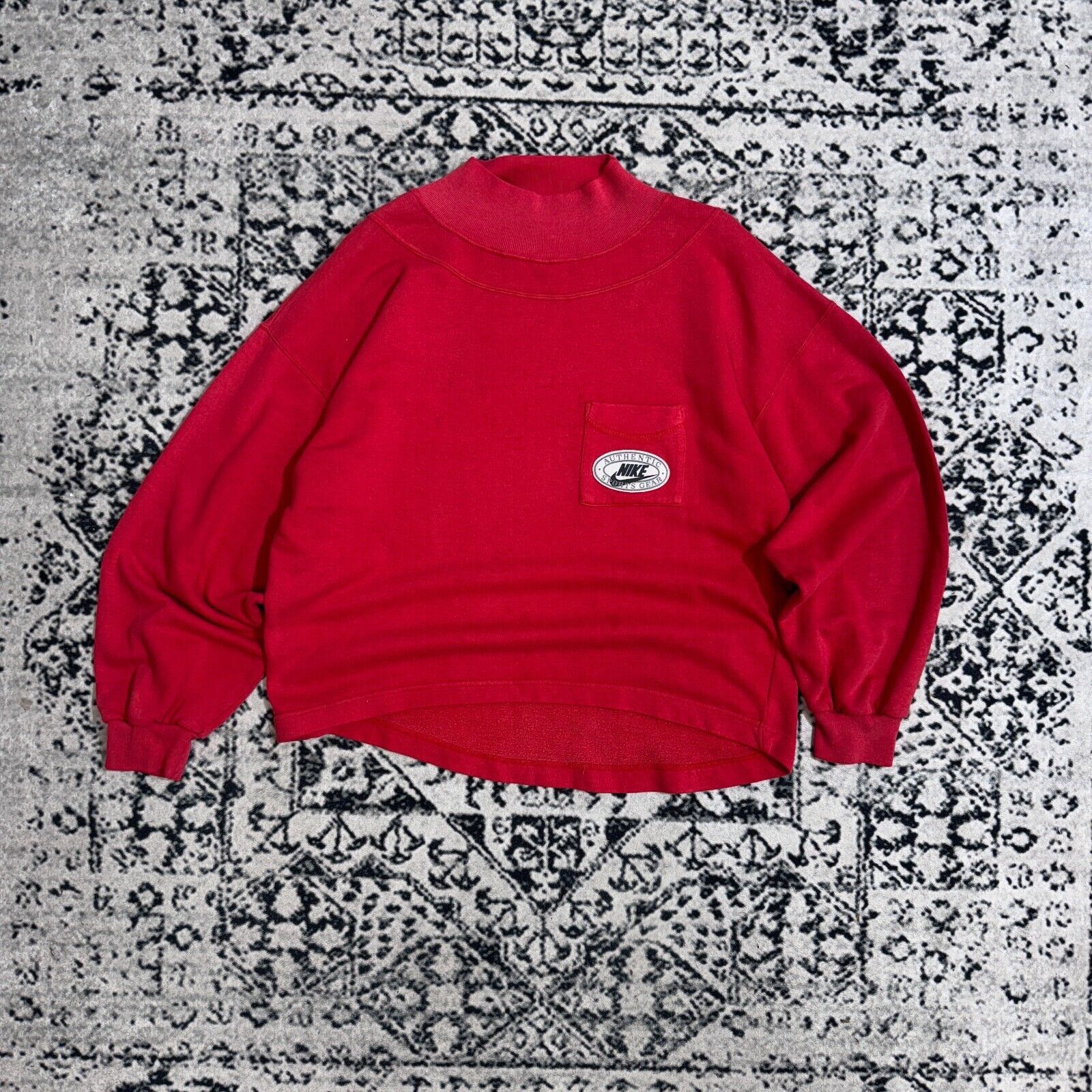 Nike × Vintage Vintage Nike Unisex Red Cotton Crewneck Size S Y2K 90s 80s Size US S / EU 44-46 / 1 - 1 Thumbnail