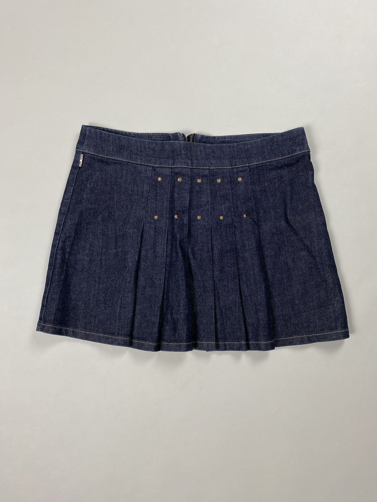 Burberry × Vintage Burberry London vintage Y2K denim mini skirt size US 10 Size 32" / US 10 / IT 46 - 1 Thumbnail