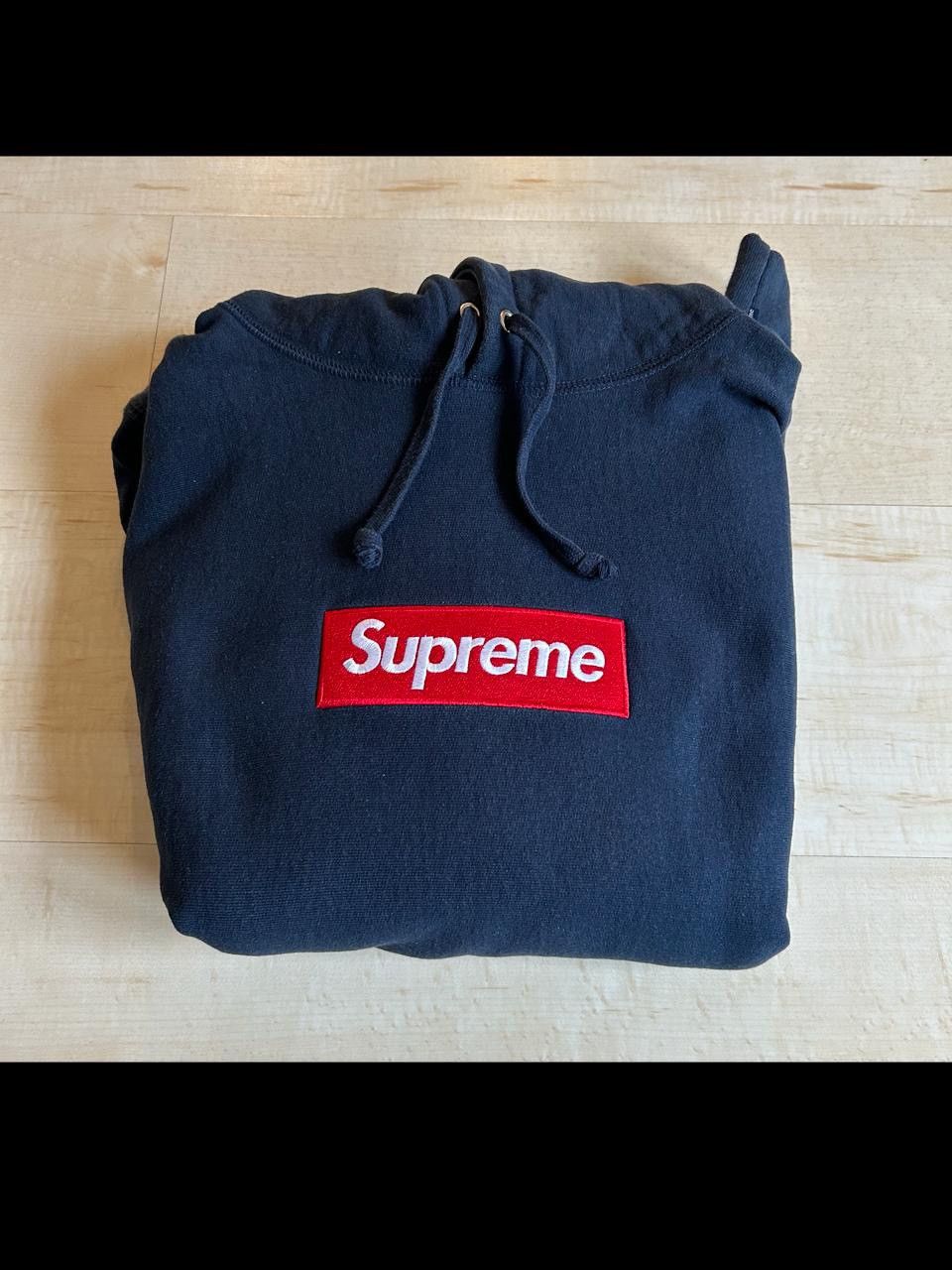 Supreme Supreme fw16 red on navy hoodie hooded sweatershirt Size US M / EU 48-50 / 2 - 5 Thumbnail