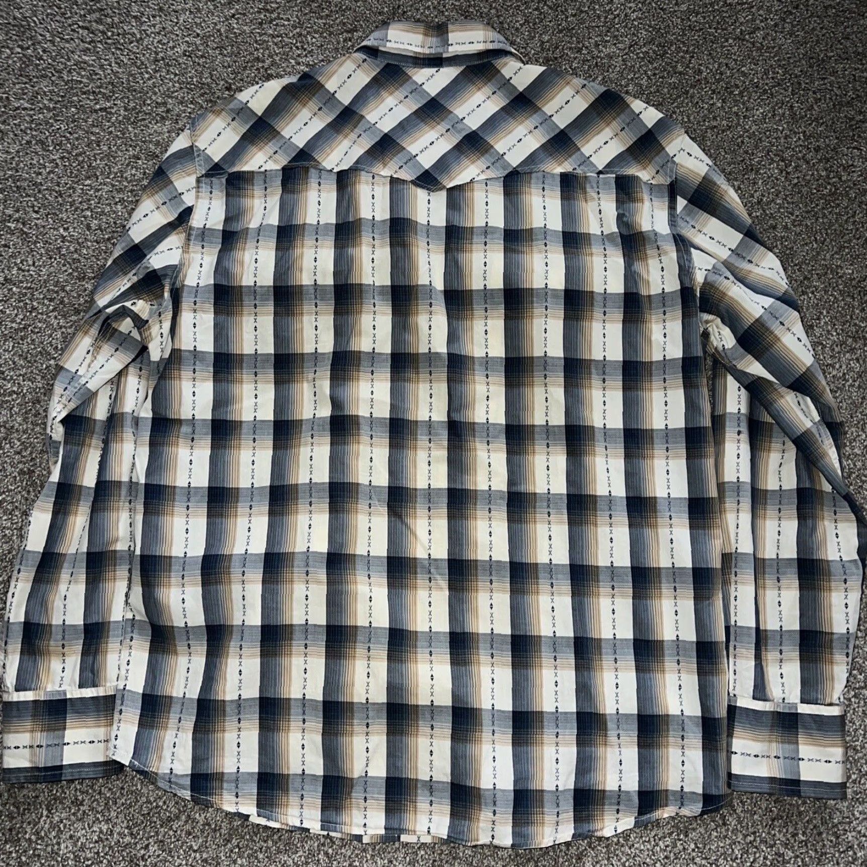 Lucky Brand Lucky Brand Sportswear Plaid Snap Button Shirt Adult Large Multicolor Mens Size US L / EU 52-54 / 3 - 4 Thumbnail