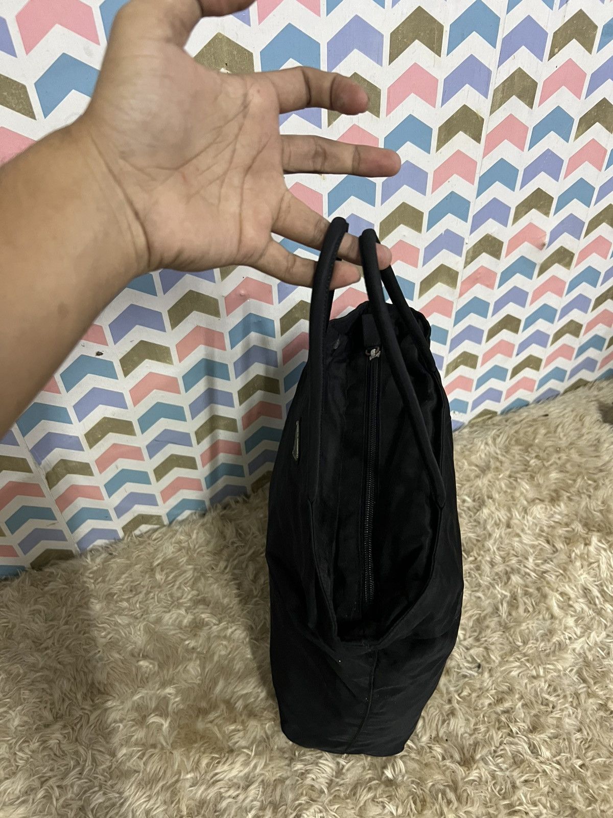 Prada Vintage Prada Tessuto Black Tote Bag Size ONE SIZE - 10 Thumbnail