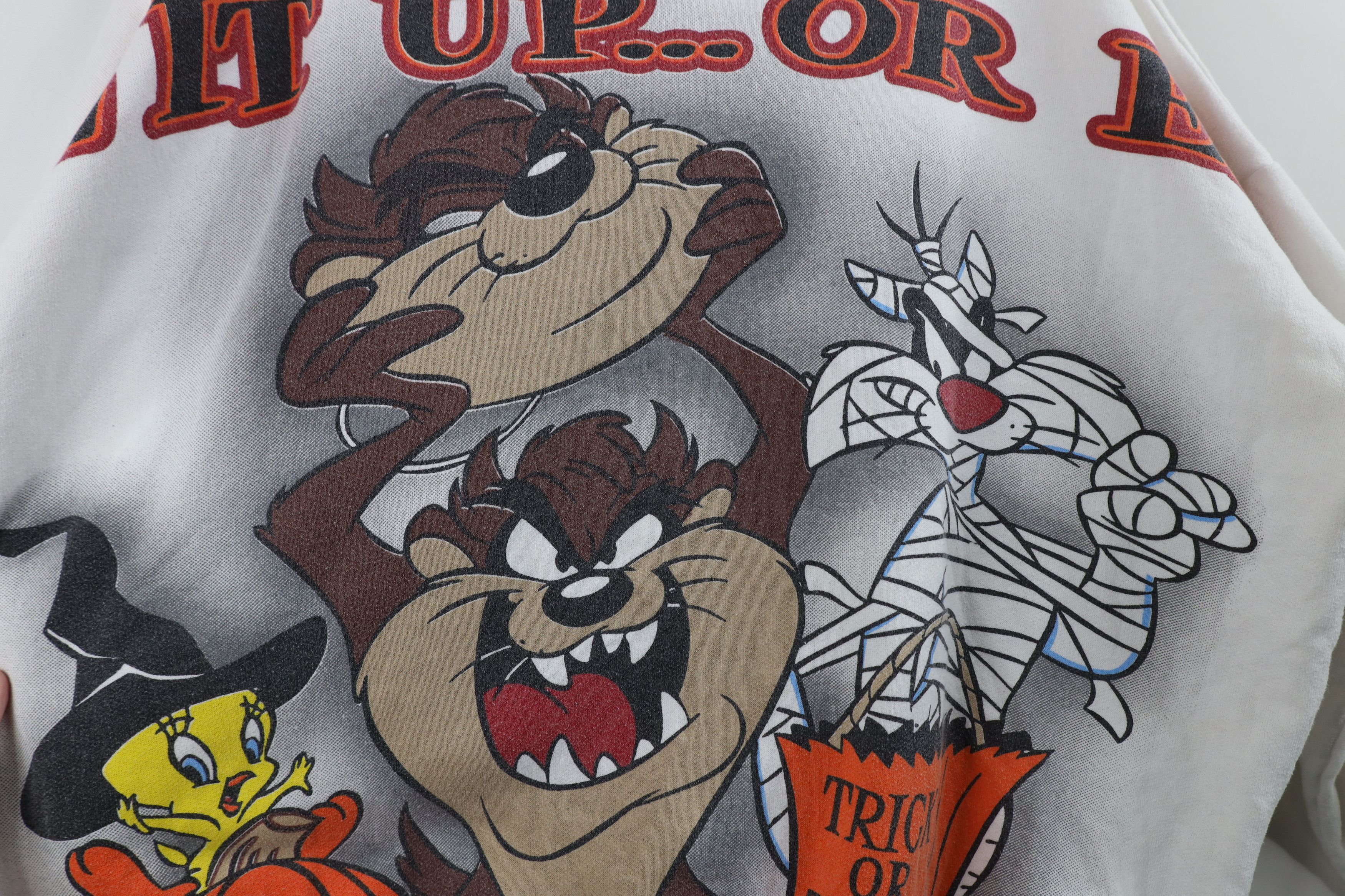 Vintage Vintage 90s Looney Tunes Over Print Halloween Sweatshirt USA Size XXL / US 16-18 / IT 52-54 - 8 Thumbnail