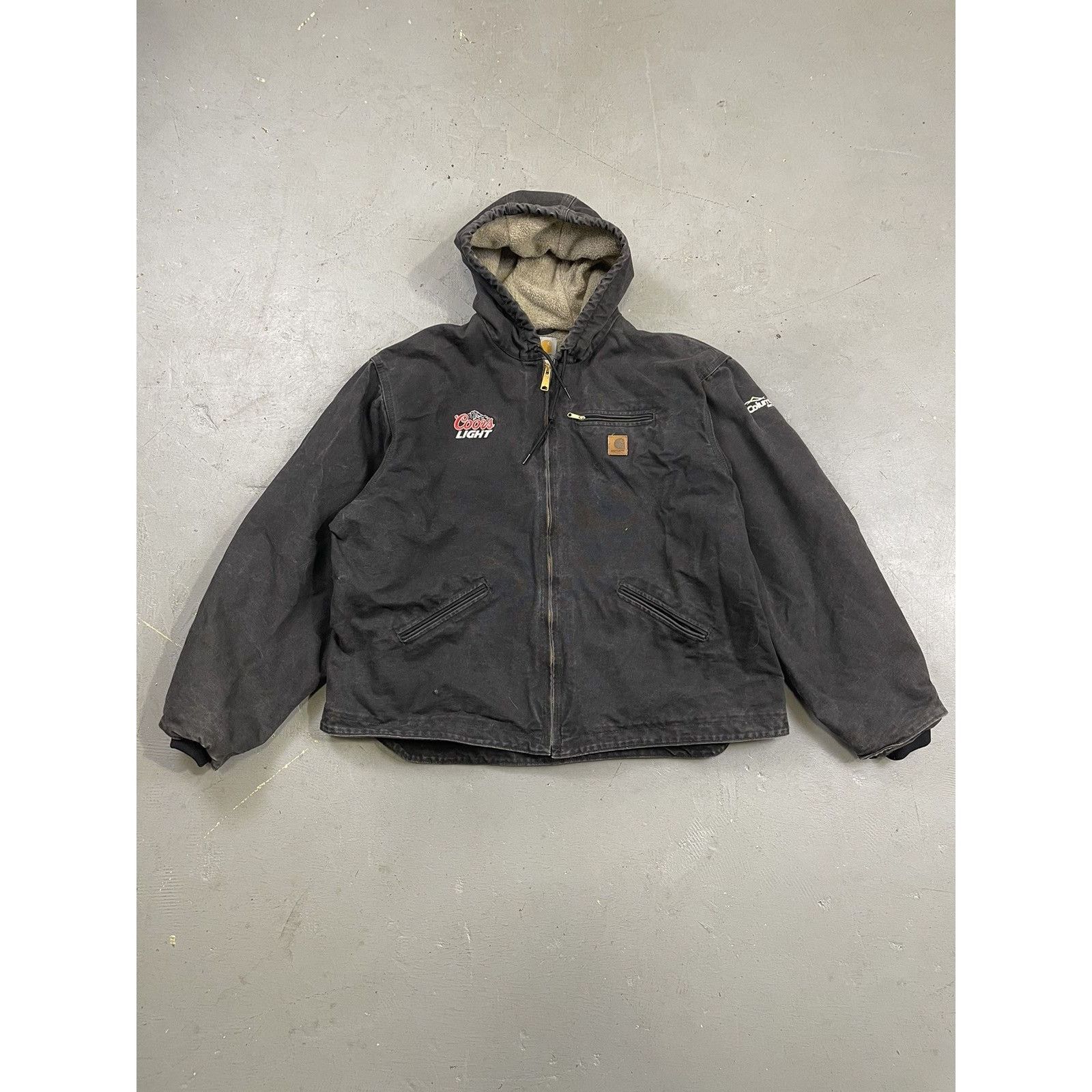 Carhartt Vintage boxy black fleece lined carhartt hooded jacket 3XL Size US XXL / EU 58 / 5 - 3 Thumbnail