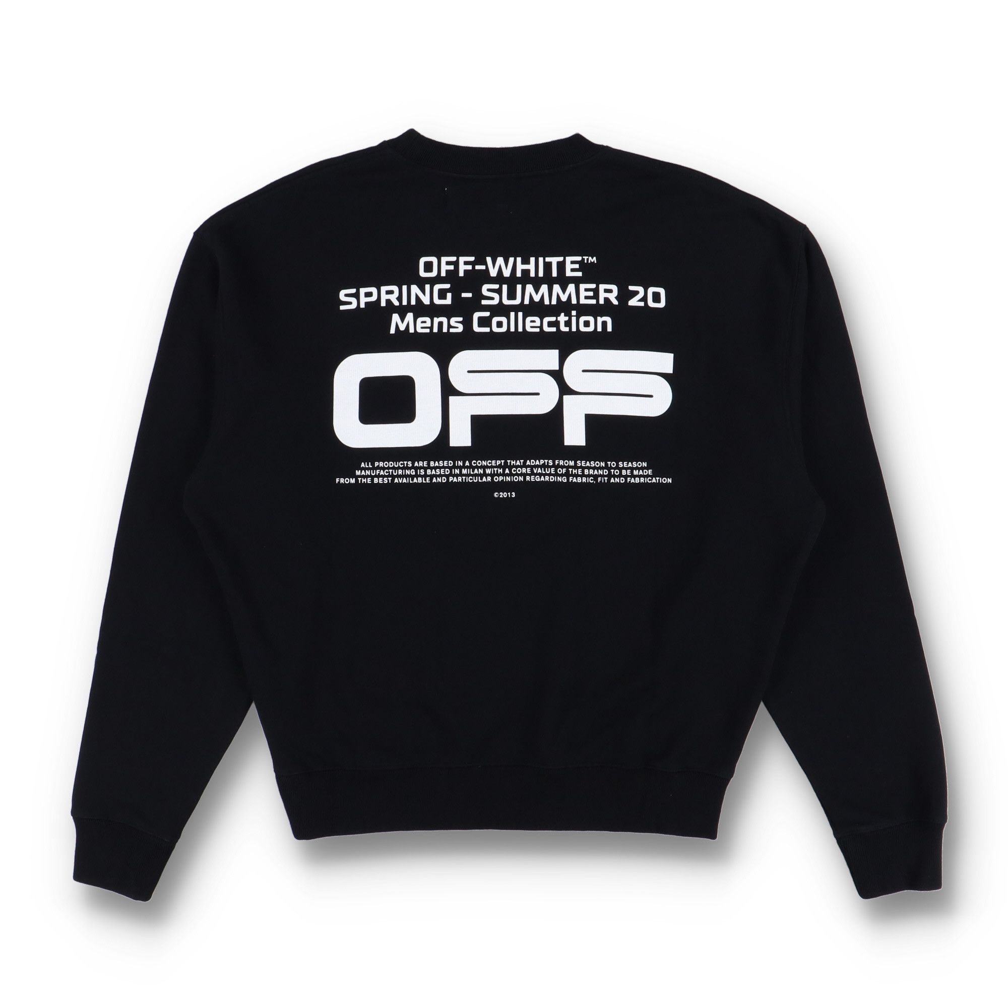 Off-White Black Wavy Line Logo Oversized Sweatshirt Size US M / EU 48-50 / 2 - 1 Thumbnail