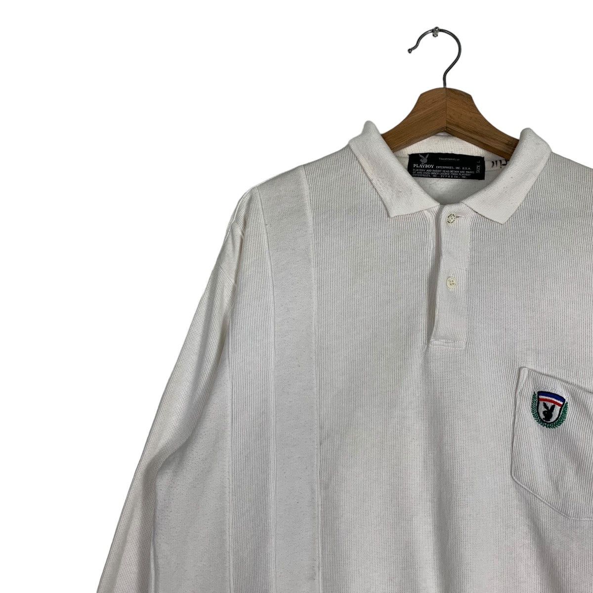 Playboy PLAYBOY Half Button Single Pocket Collar Sweatshirt 0661-C31 Size US L / EU 52-54 / 3 - 6 Thumbnail