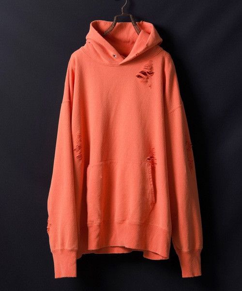 Number nine WORN-OUT DAMAGE crush hoodie