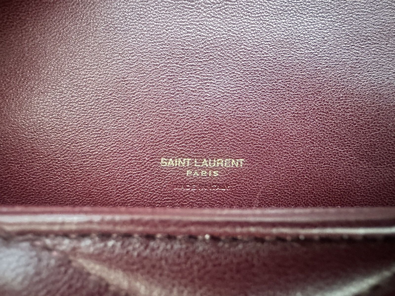 Saint Laurent Paris YSL LOULOU LARGE IN MATELASSÉ LAMBSKIN “ROUGE CABERNET” Size ONE SIZE - 8 Thumbnail