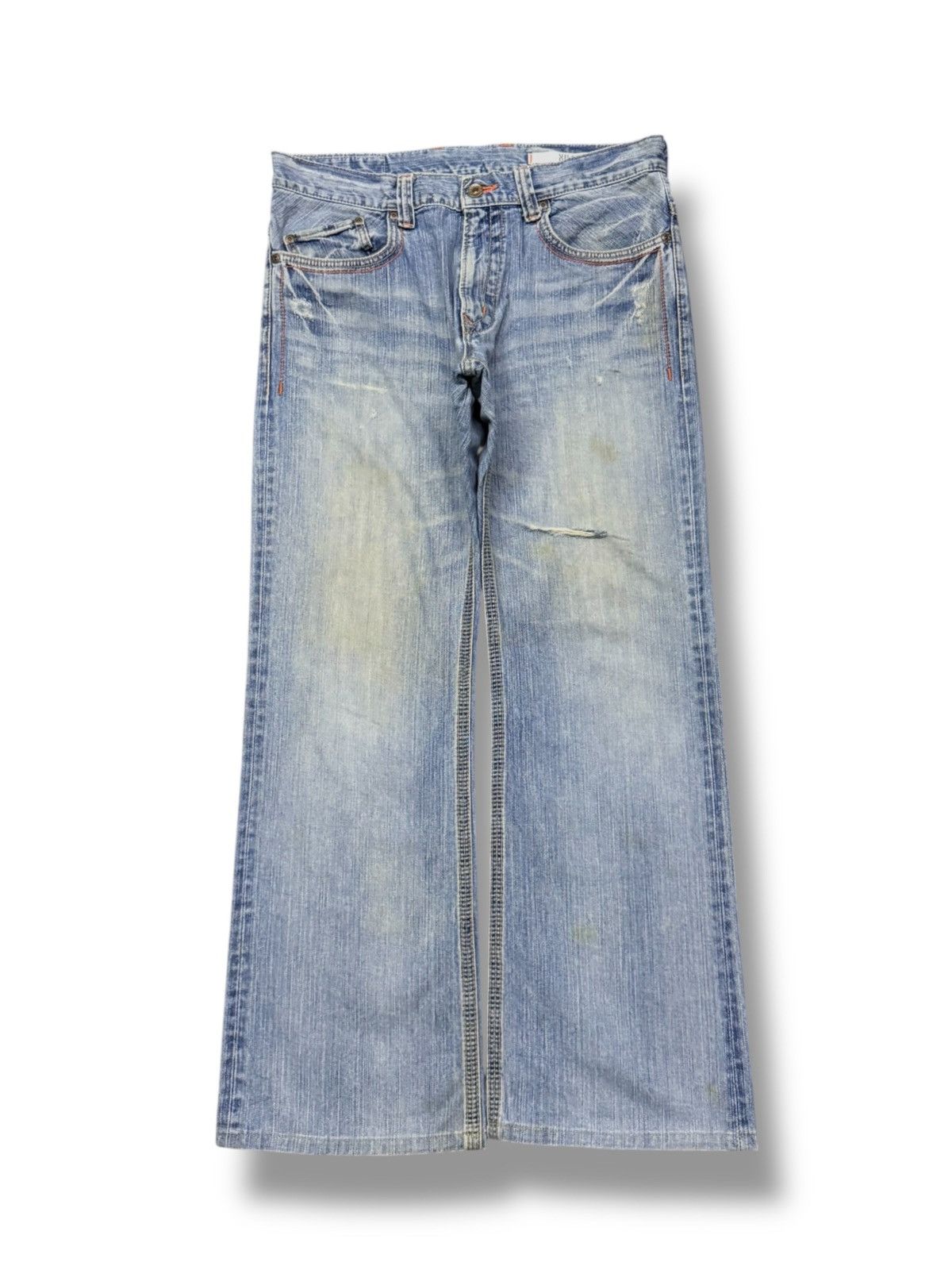 Edwin Vintage Edwin 401 XVS Y2K Buckle Back Vintage Wash Denim W36 Size US 36 / EU 52 - 2 Thumbnail