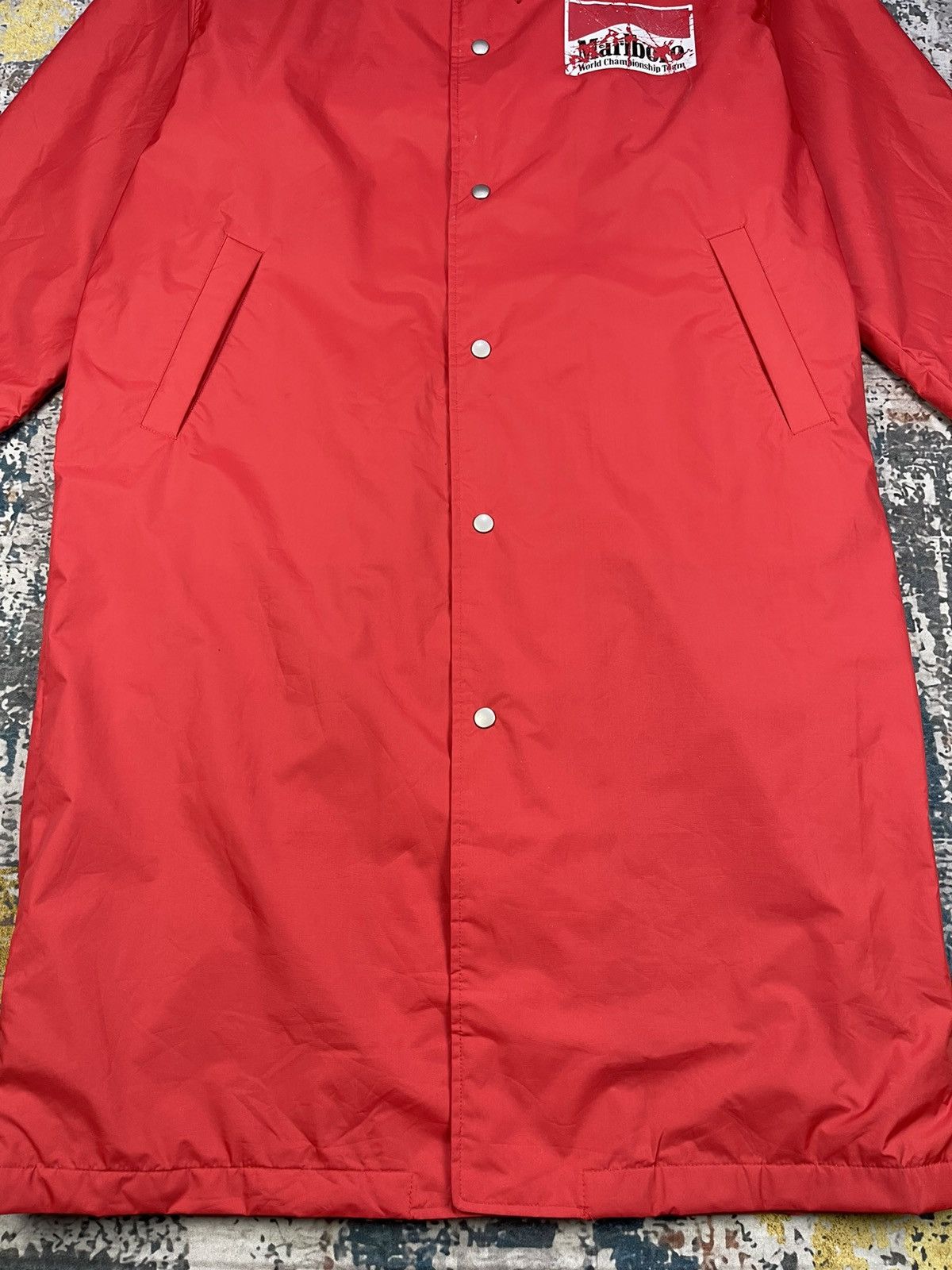 Marlboro Vintage Marlboro Warmer Fleece Lining Hooded Jacket Size US L / EU 52-54 / 3 - 2 Thumbnail